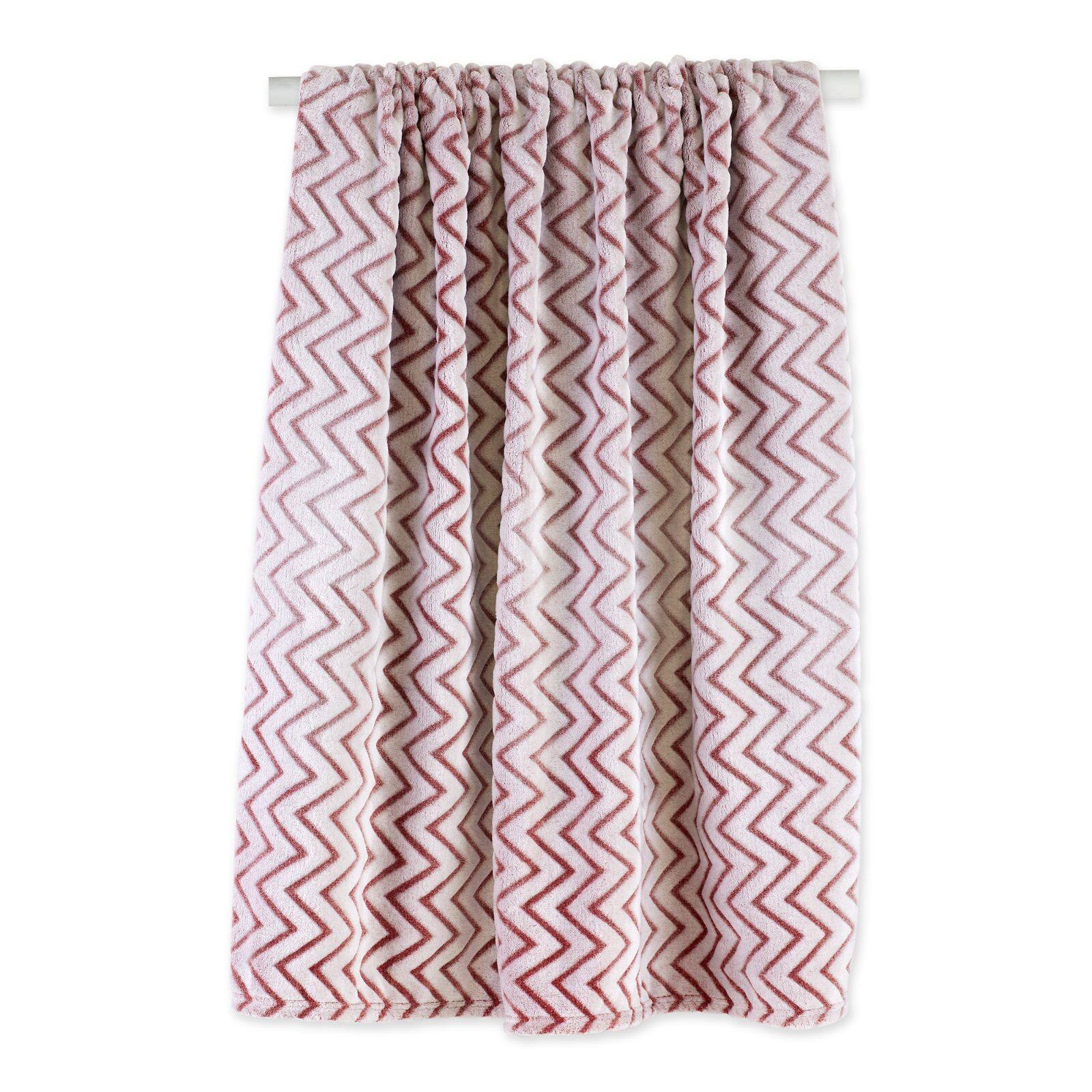 DII® Barn Red Chevron Plush Throw
