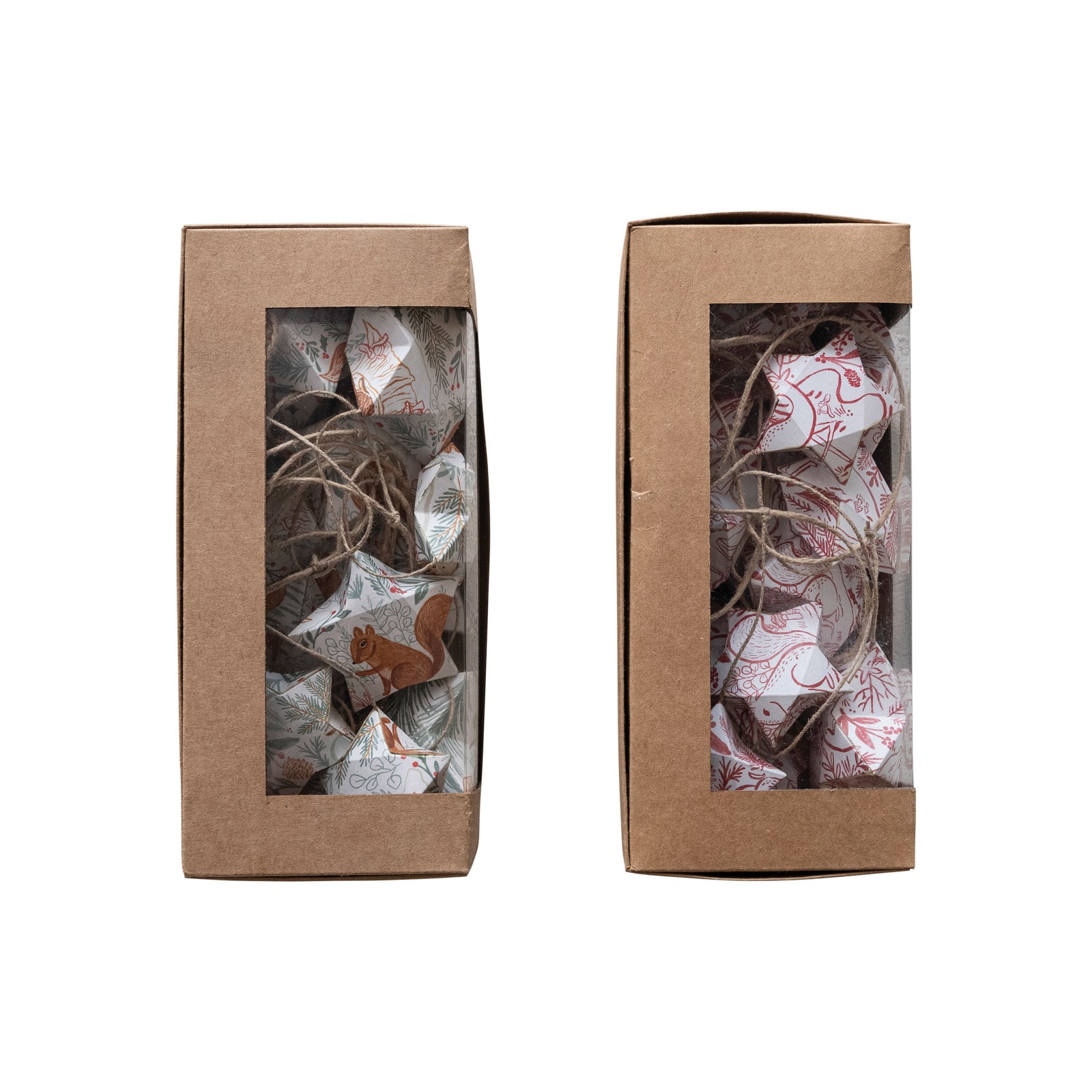 Hello Honey&#xAE; 6 ft. Printed Paper Star with Woodland Flora &#x26; Fauna Pattern Garlands Set