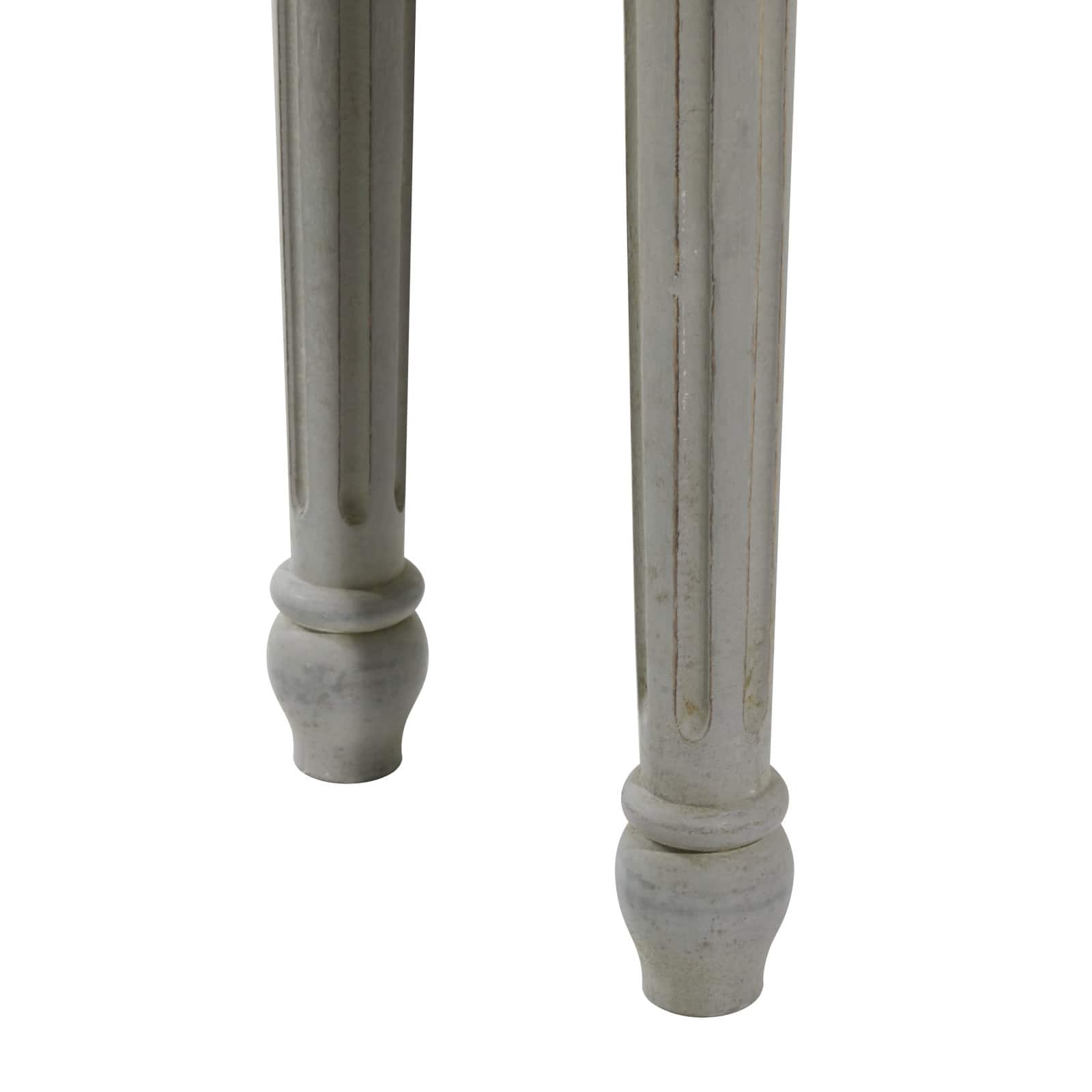 Grey Farmhouse Mango Wood Console Table, 30" x 36"