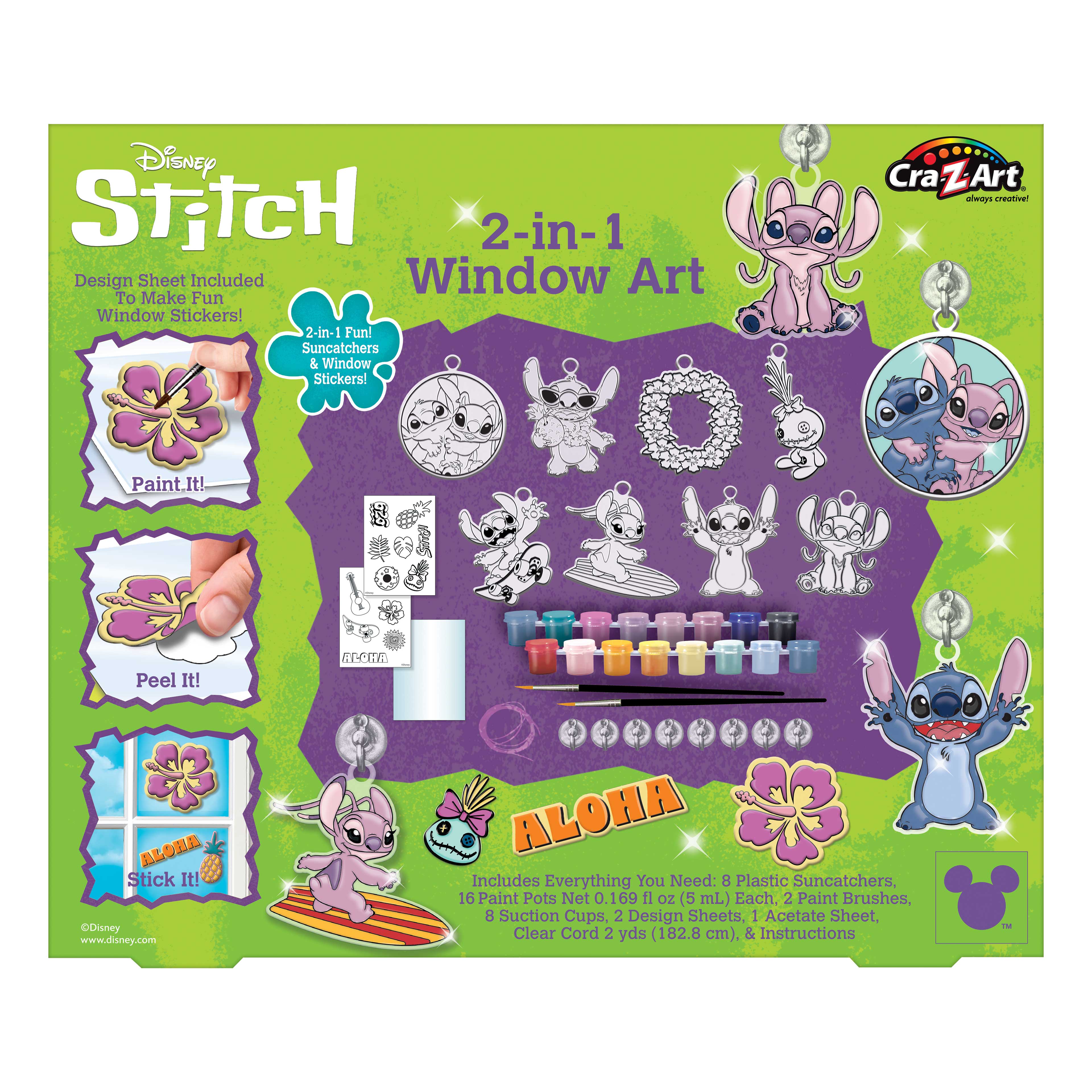 Cra-Z-Art&#xAE; Disney&#xAE; Stitch 2-in-1 Window Art Kit