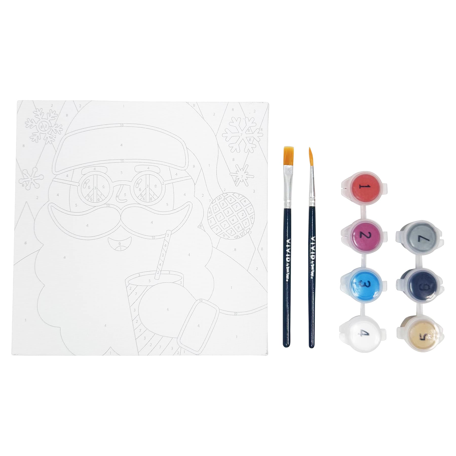 VIVID by Brea Reese&#xAE; Peace Santa Acrylic Paint-by-Number Kit