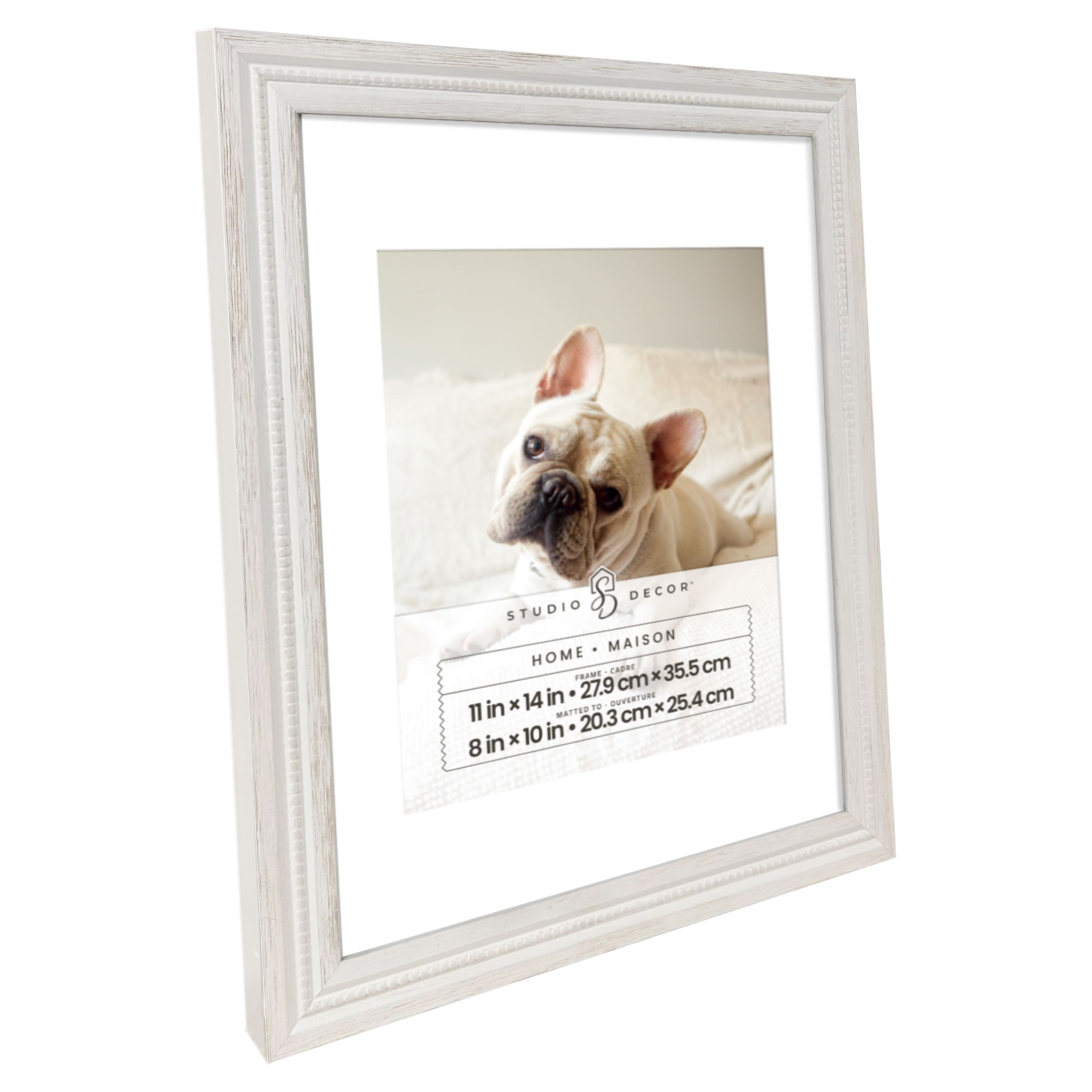 6 Pack: Home 8&#x22; x 10&#x22; Whitewash Grooved Wood Frame with Mat by Studio D&#xE9;cor&#xAE;