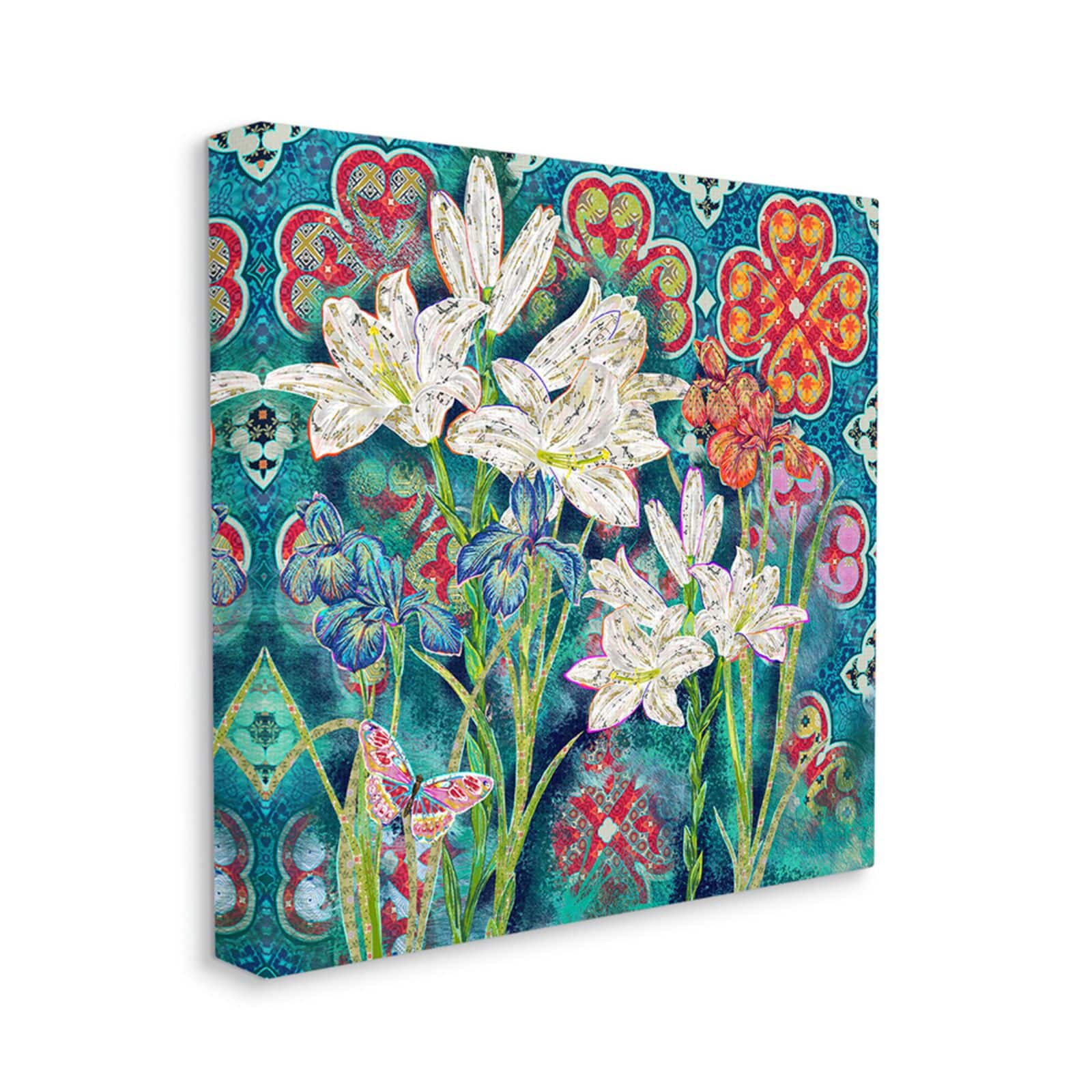 Stupell Industries Vibrant Abstract Lilies Canvas Wall Art
