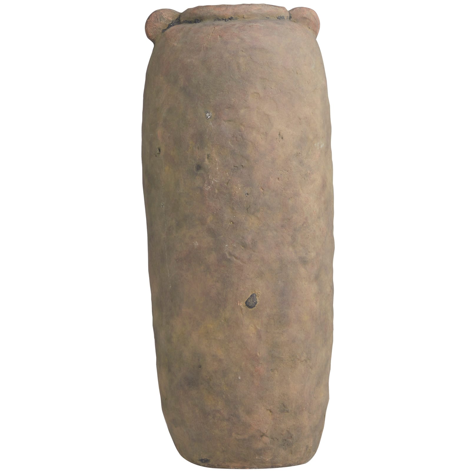 21&#x22; Brown Ceramic Distressed Terra Cotta Vase