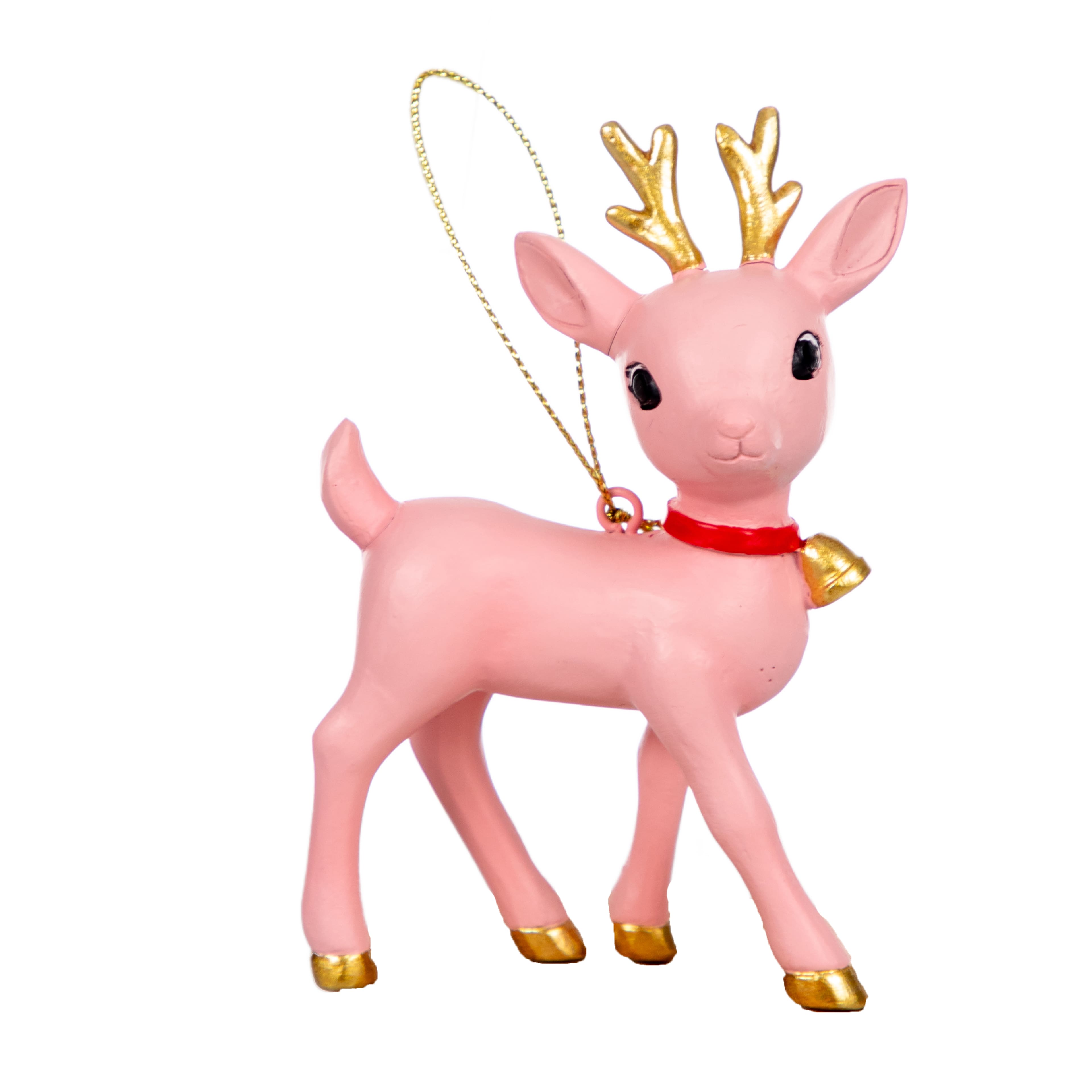 Assorted 2.5&#x22; Pink Deer Ornament by Ashland&#xAE;, 1pc.