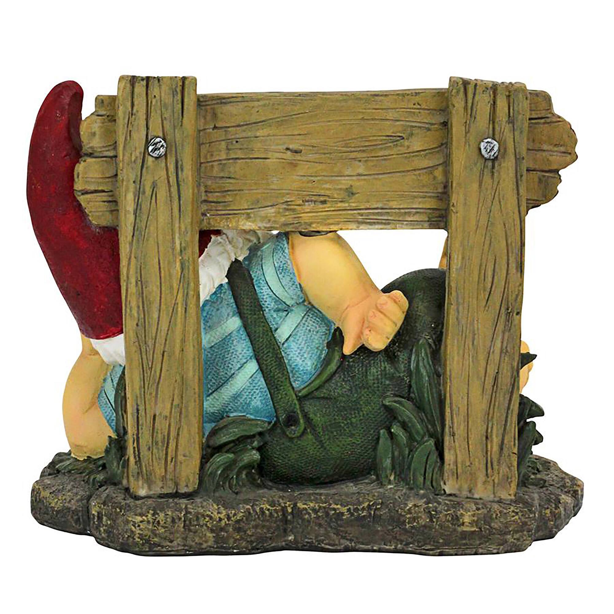 Design Toscano 8&#x22; Irving Gnomlin Resting on His Laurels Garden Gnome Statue