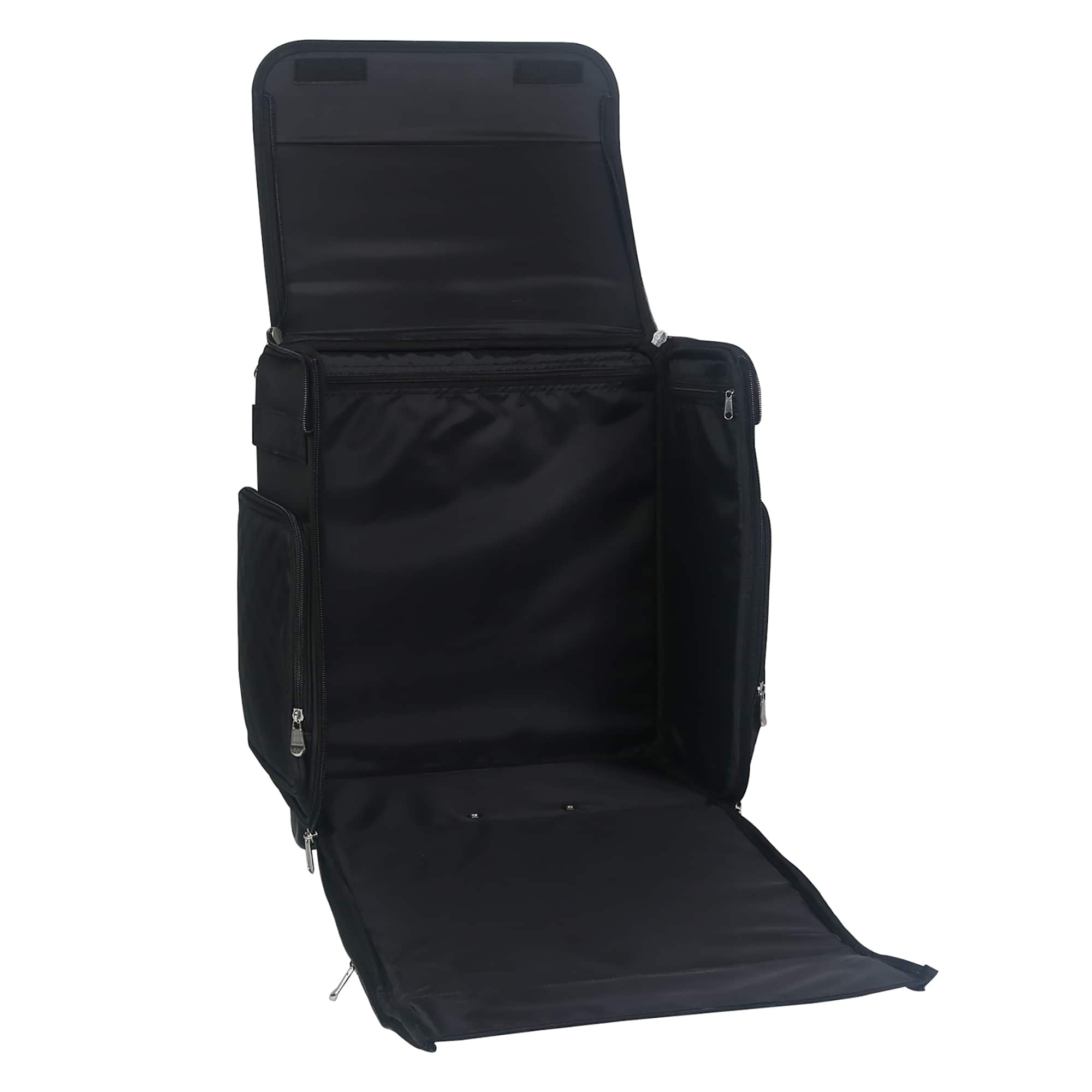 Everything Mary Black Quilted Rolling Scrapbook Storage Tote