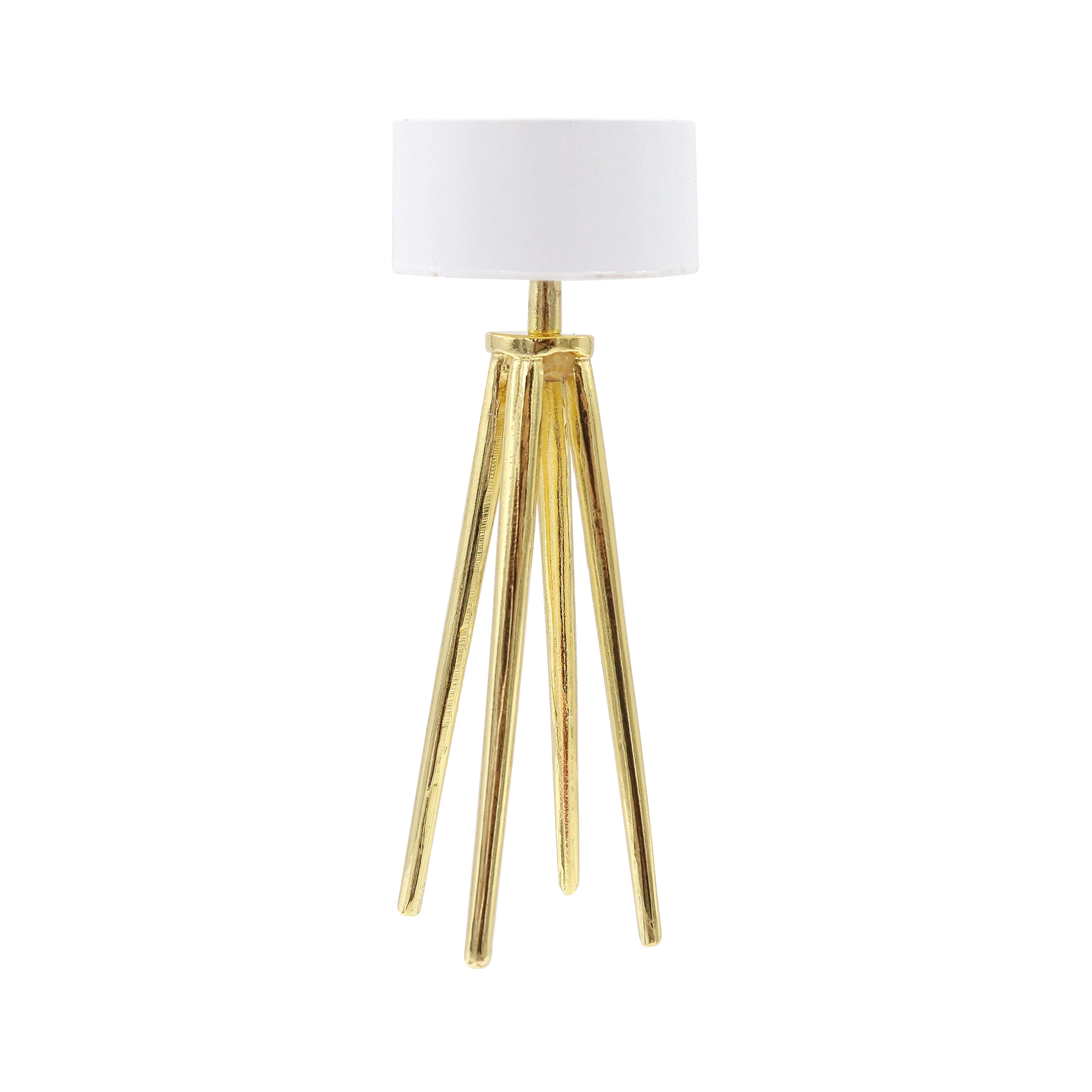Mini Gold &#x26; White Modern Floor Lamp by Make Market&#xAE;