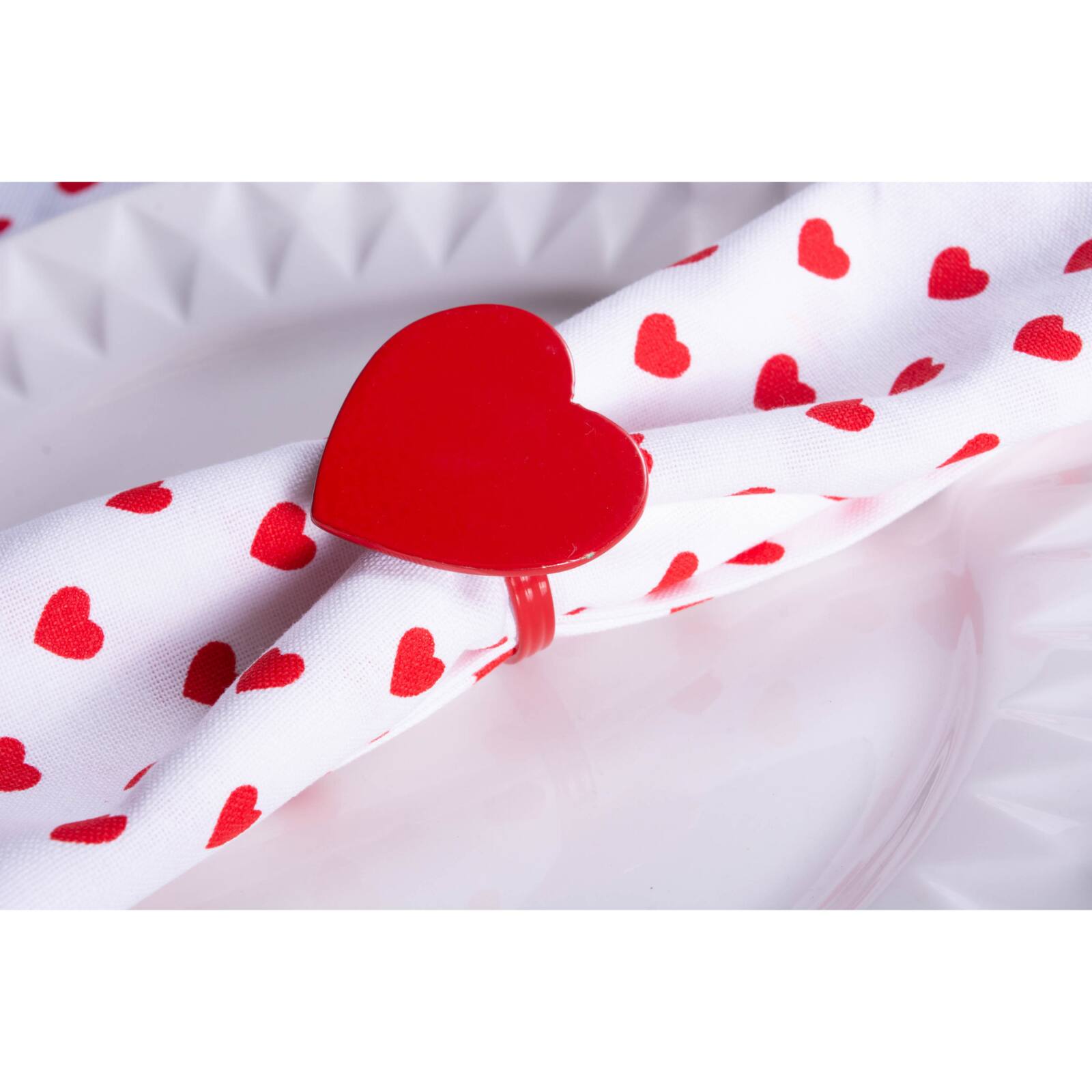 DII&#xAE; Red Heart Napkin Rings, 6ct.