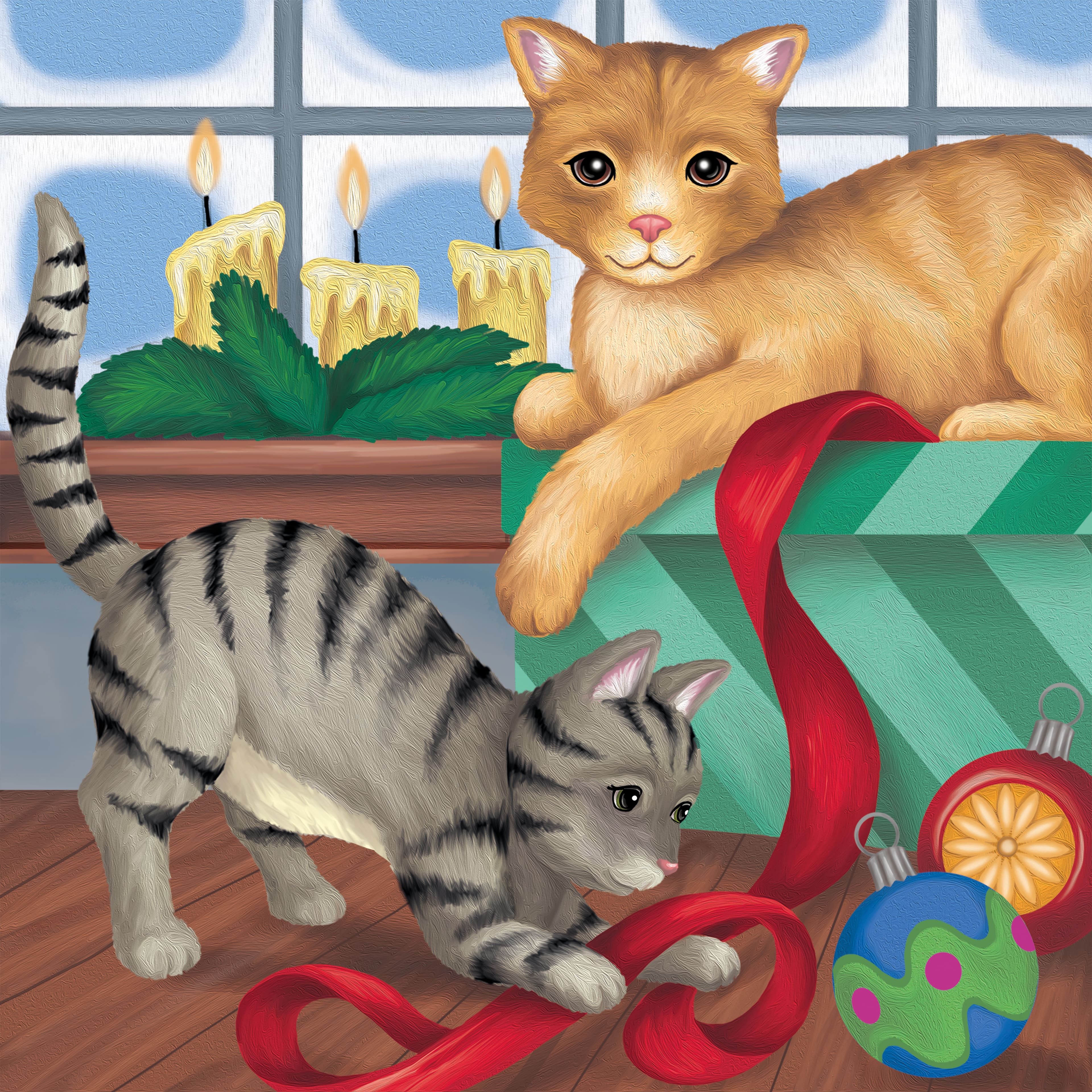 Kittens Playing Canvas Painting Kit by Artist&#x27;s Loft&#xAE; Christmas