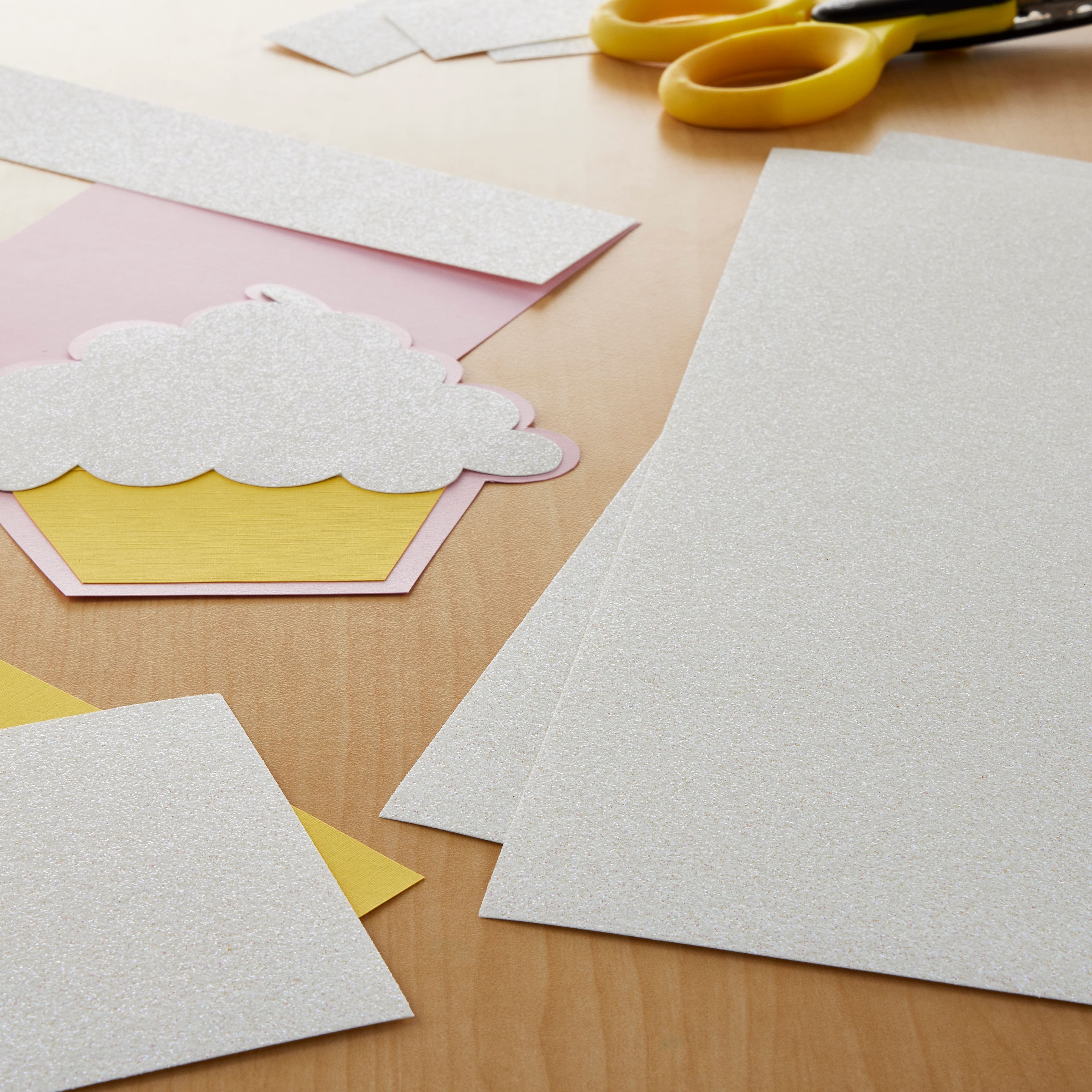 6 Packs: 24 ct. (144 total) Glitter 12" x 12" Cardstock Paper by Recollections™