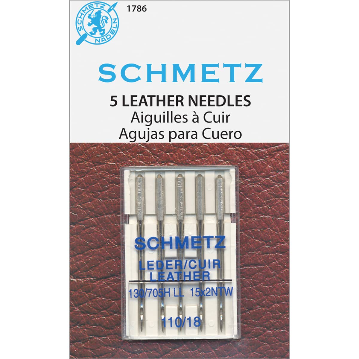 Euro-Notions SCHMETZ Leather Machine Needles, 5ct.