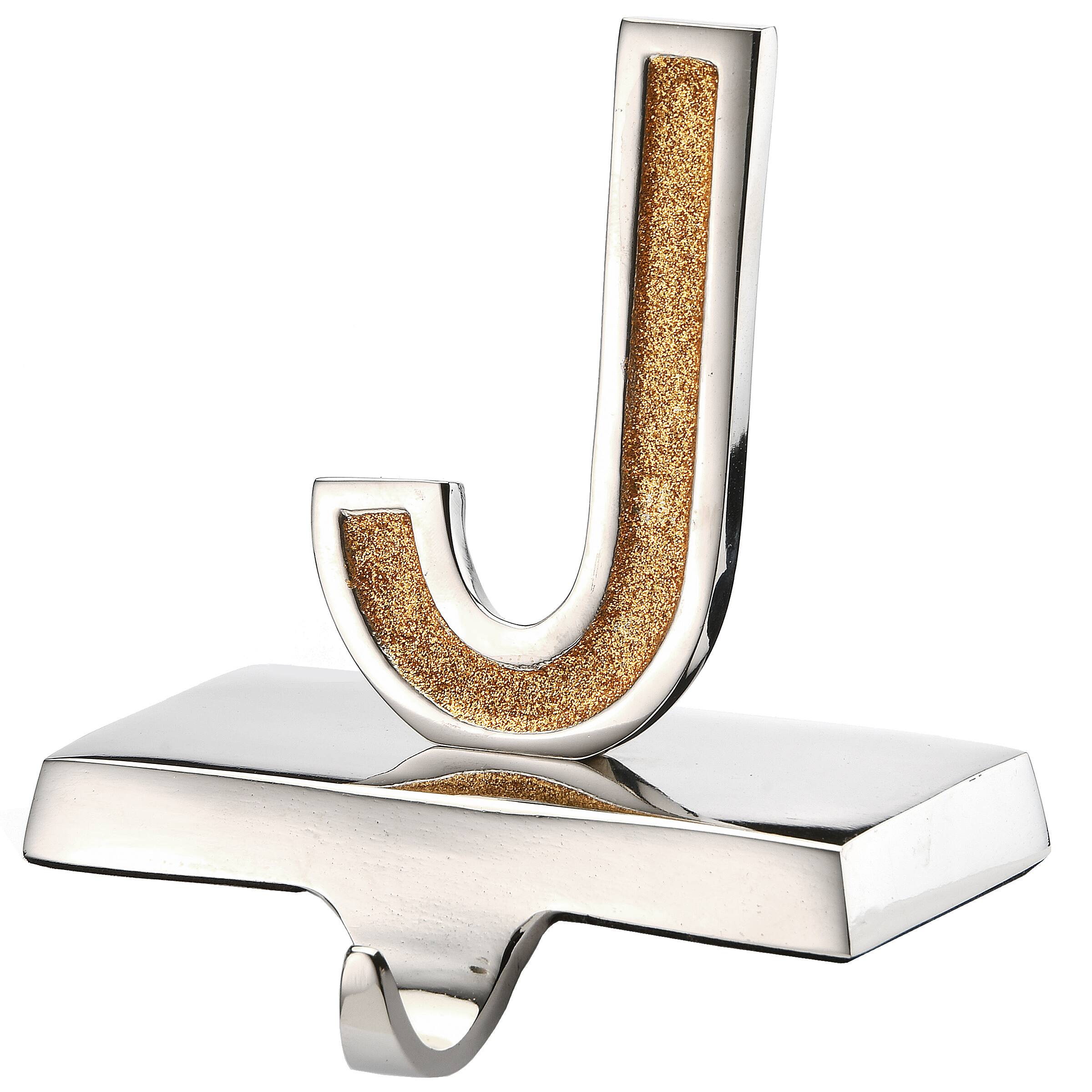 5&#x22; Gold Sparkle JOY Stocking Holders, 3ct.