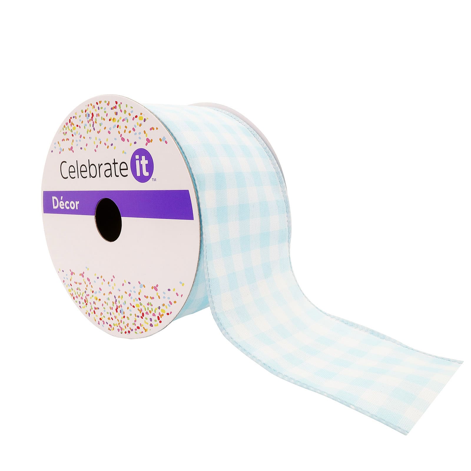 12 Pack: 2.5" x 8.3yd. Gingham Wired Ribbon by Celebrate It™