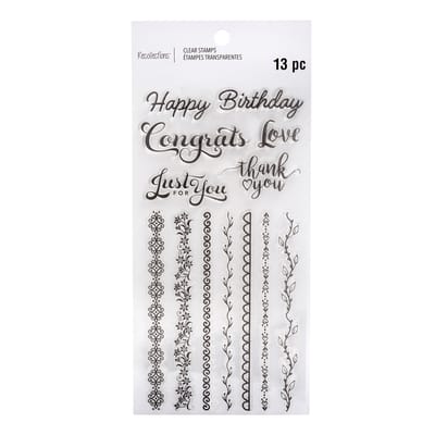Sentiments & Borders Clear Stamps by Recollections™ image