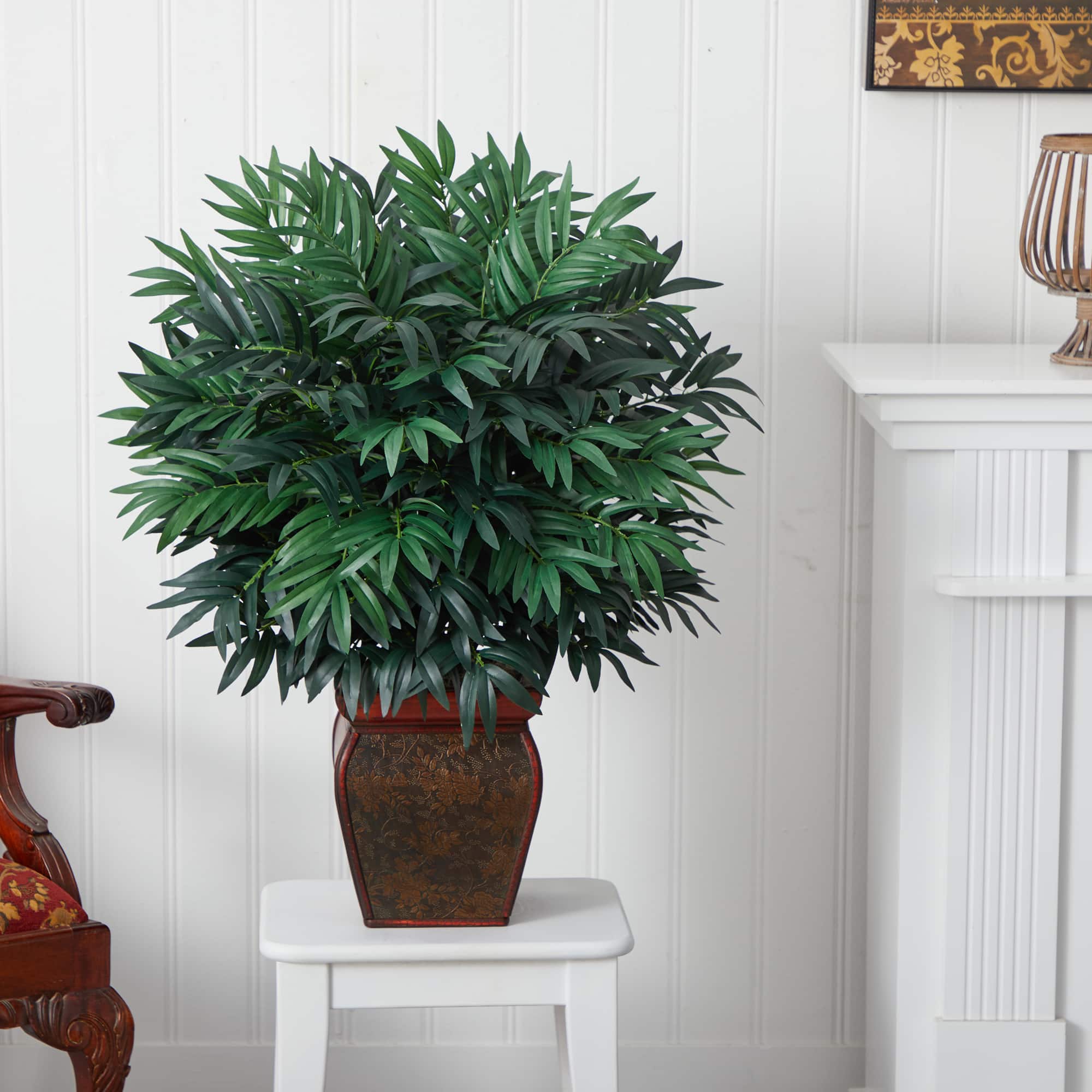 3ft. Double Bamboo Palm with Decorative Planter