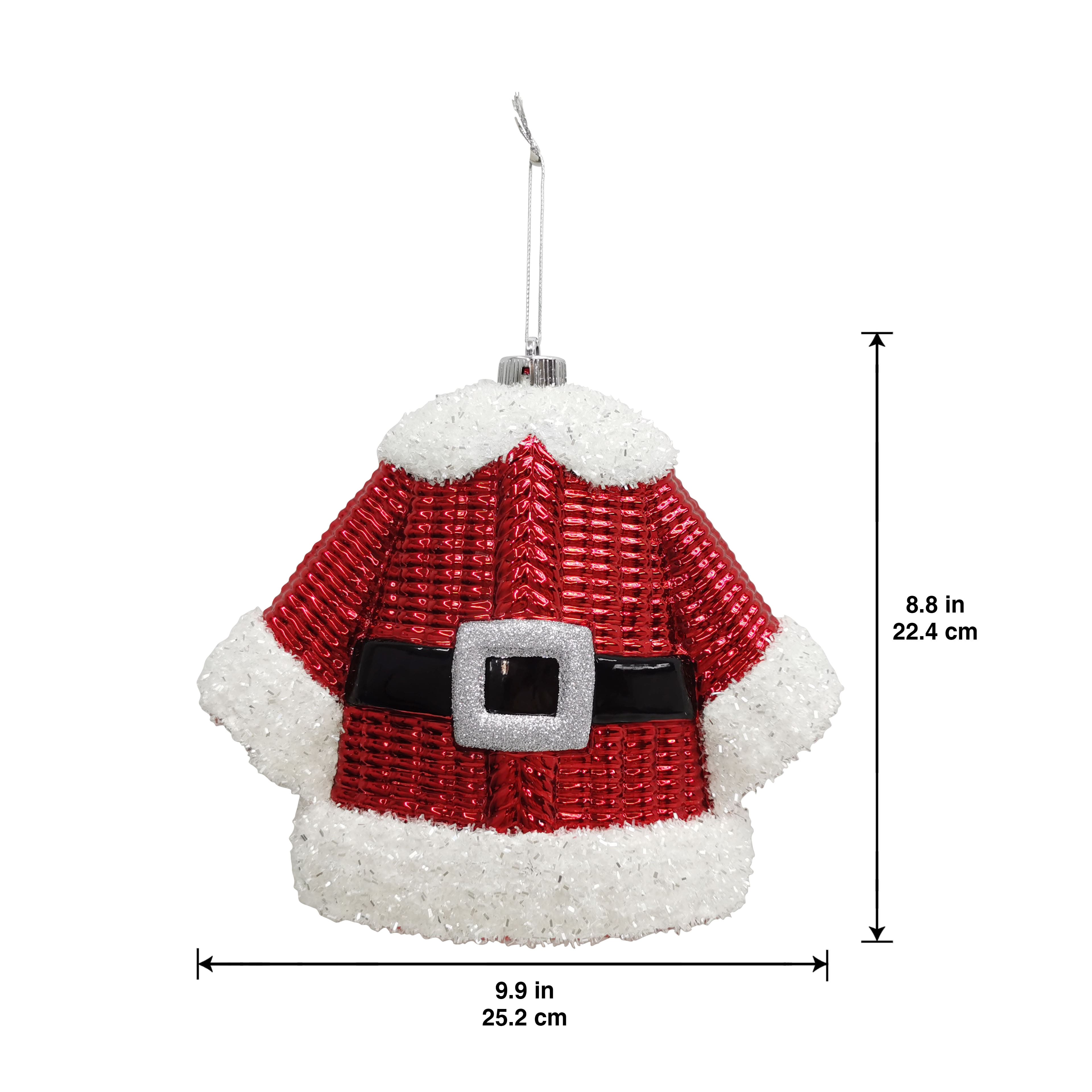 10&#x22; Jumbo Santa Suit Shatterproof Ornament by Ashland&#xAE;