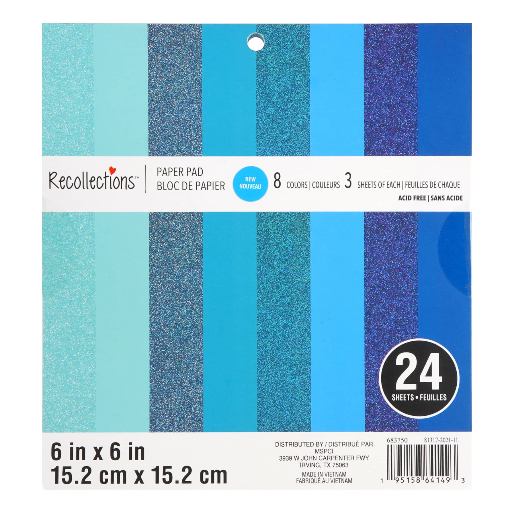 12 Pack: Blue Paper Pad by Recollections™, 6" x 6"