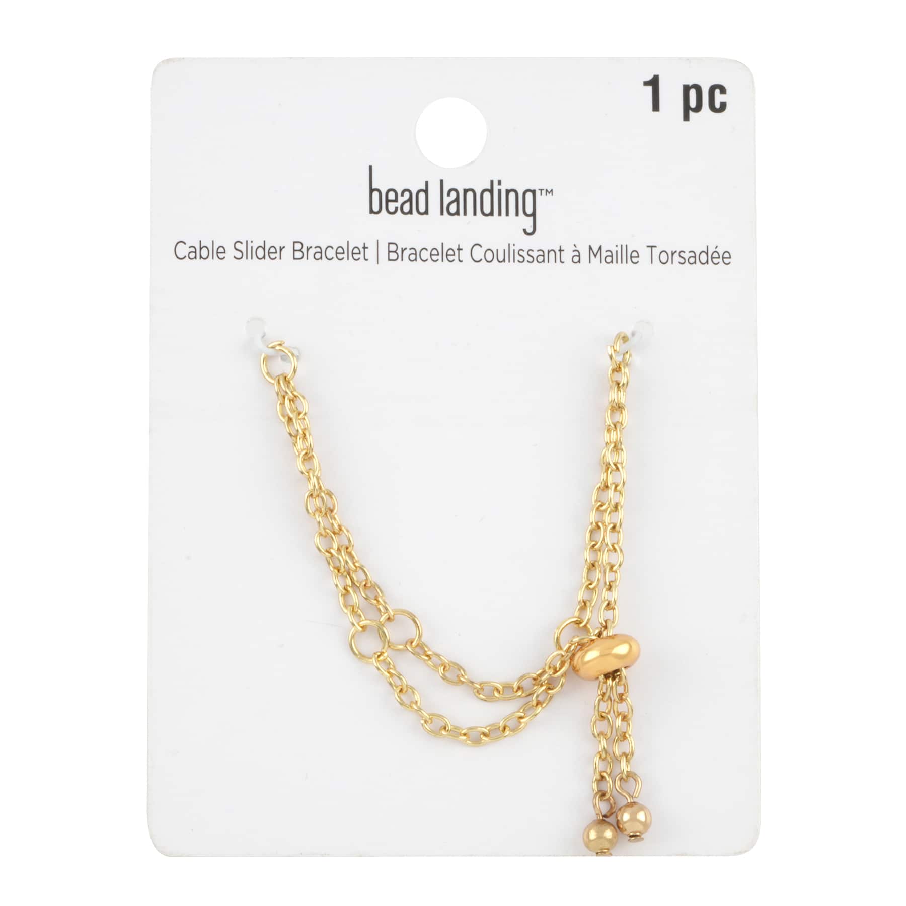 9&#x22; Gold Slider Charm Bracelet by Bead Landing&#x2122;