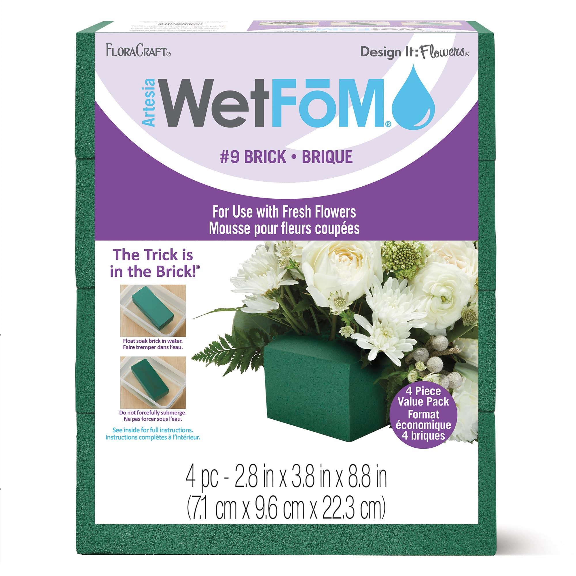 8 Packs: 4 ct. (32 total) FloraCraft® WetFōM® Green Brick