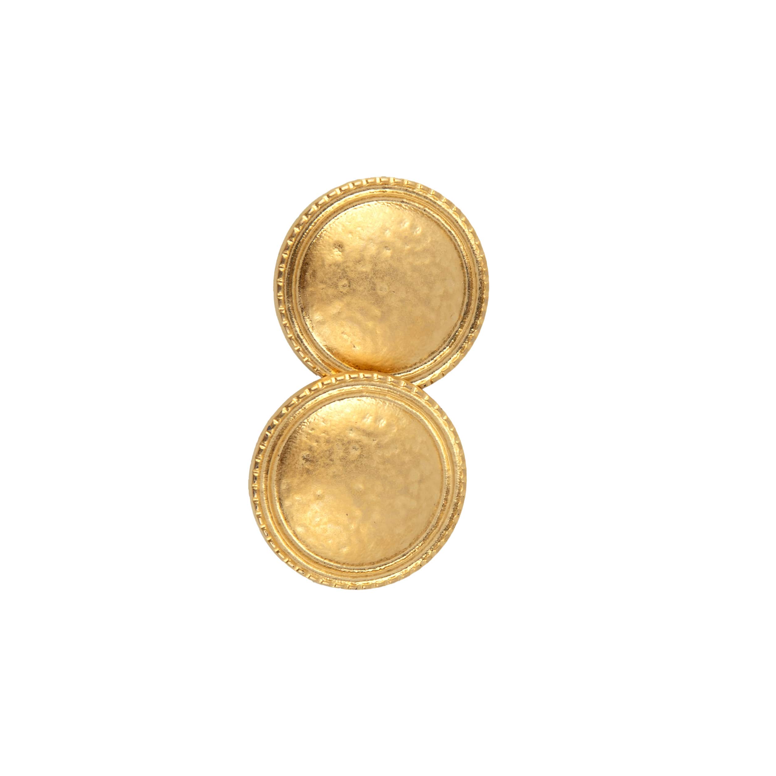LaMode 1 1/8&#x22; Hammered Gold Shank Buttons, 2ct.
