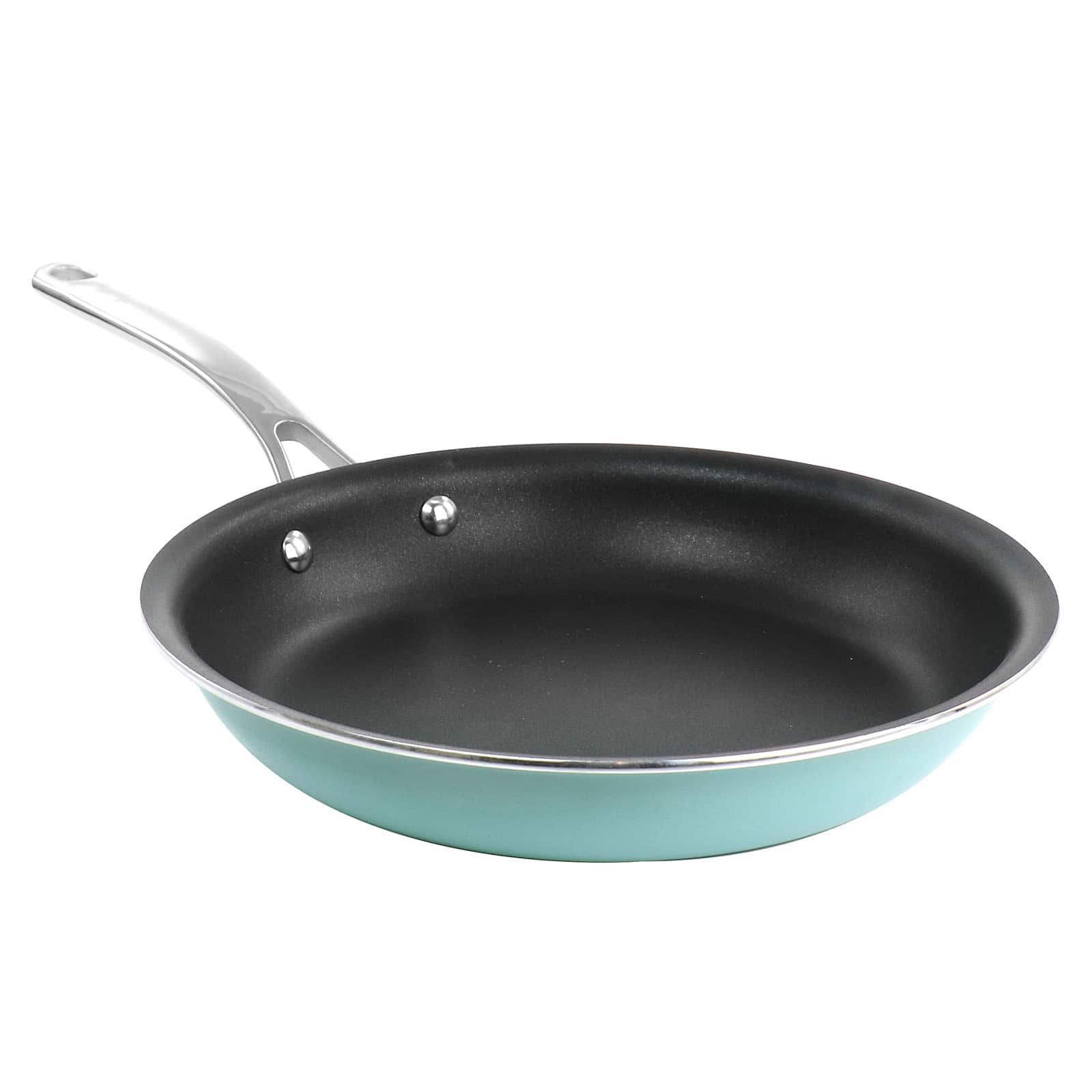 Martha Stewart Lockton 12" Turquoise Aluminum Nonstick Frying Pan
