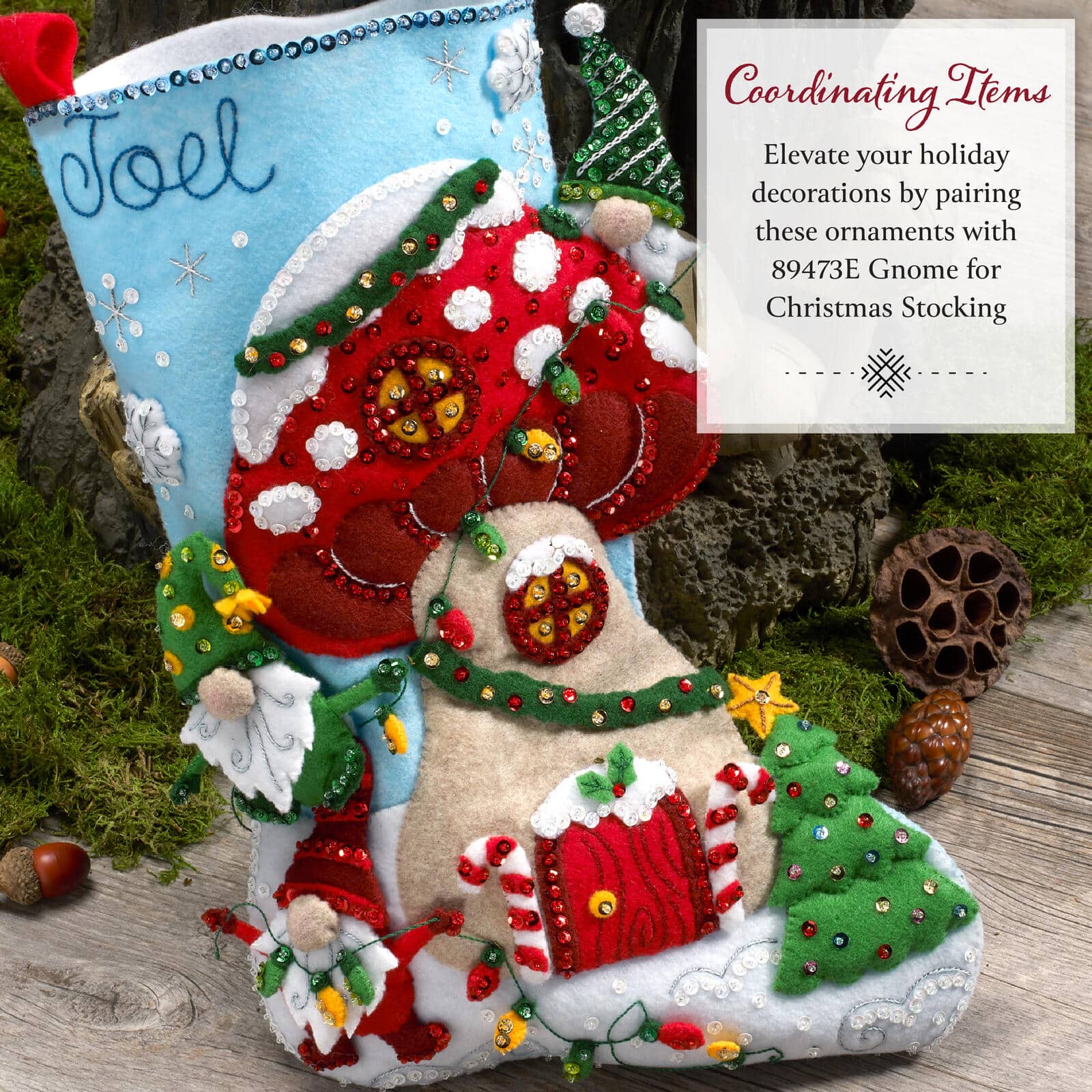 Bucilla&#xAE; Gnome for Christmas Felt Stocking Kit