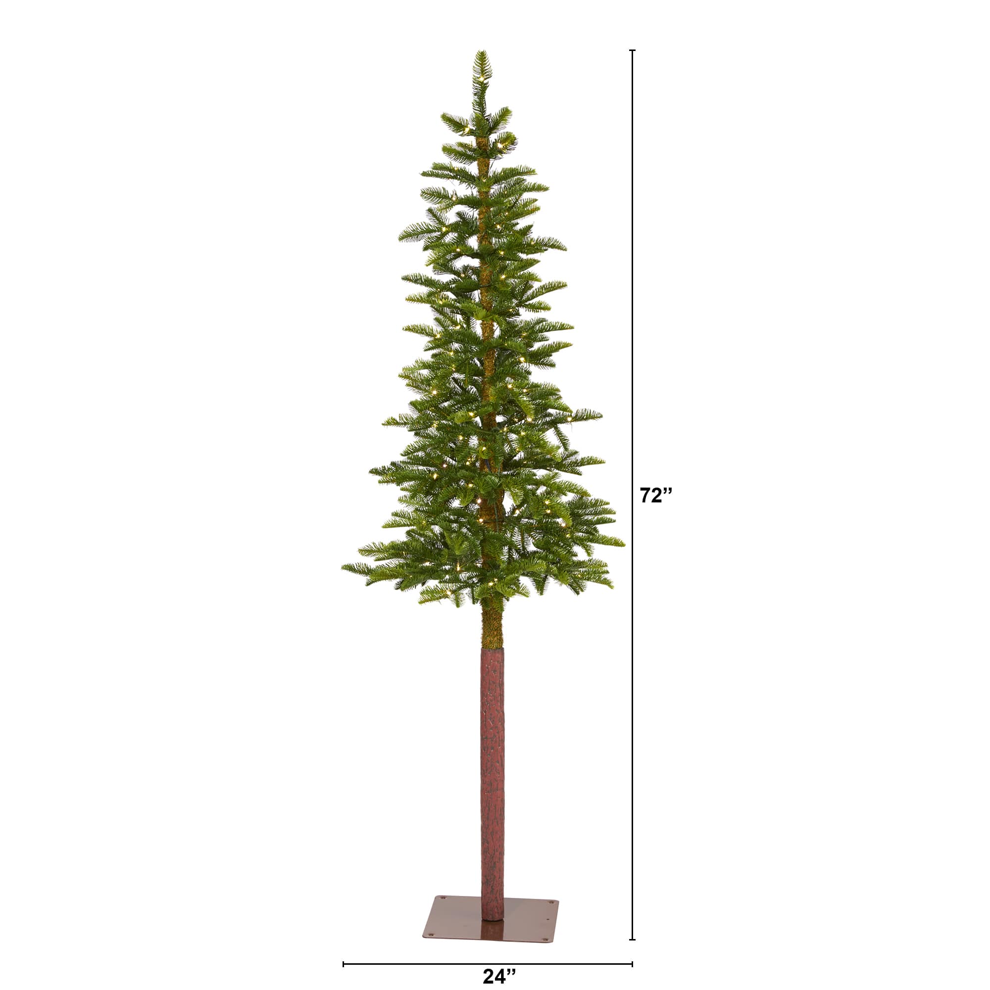 6ft. Pre-Lit Alaskan Alpine Artificial Christmas Tree, Clear LED Lights