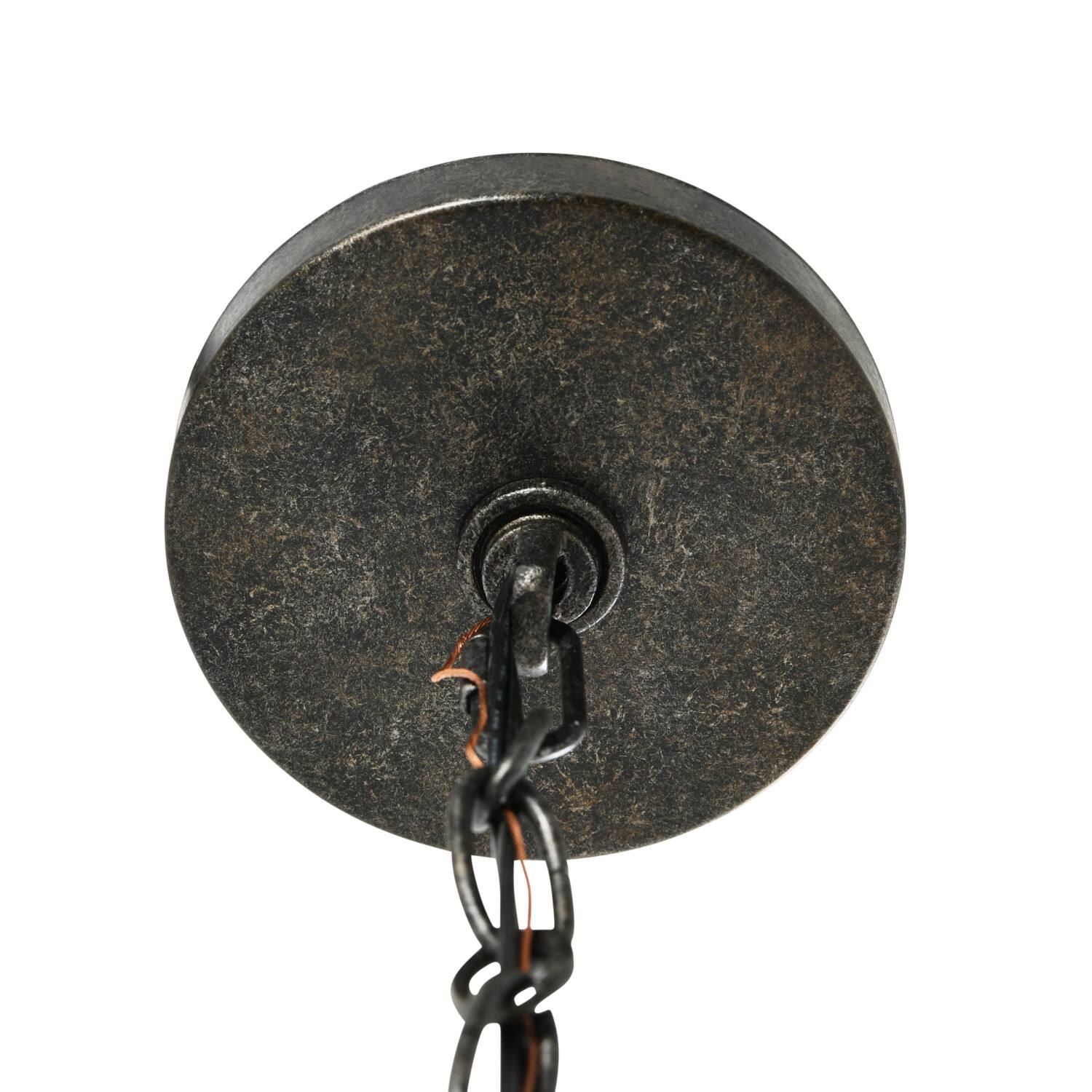 Hello Honey® Robert Stevenson Lighting Martha 26" Black Woven Metal & Natural Rope Ceiling Light