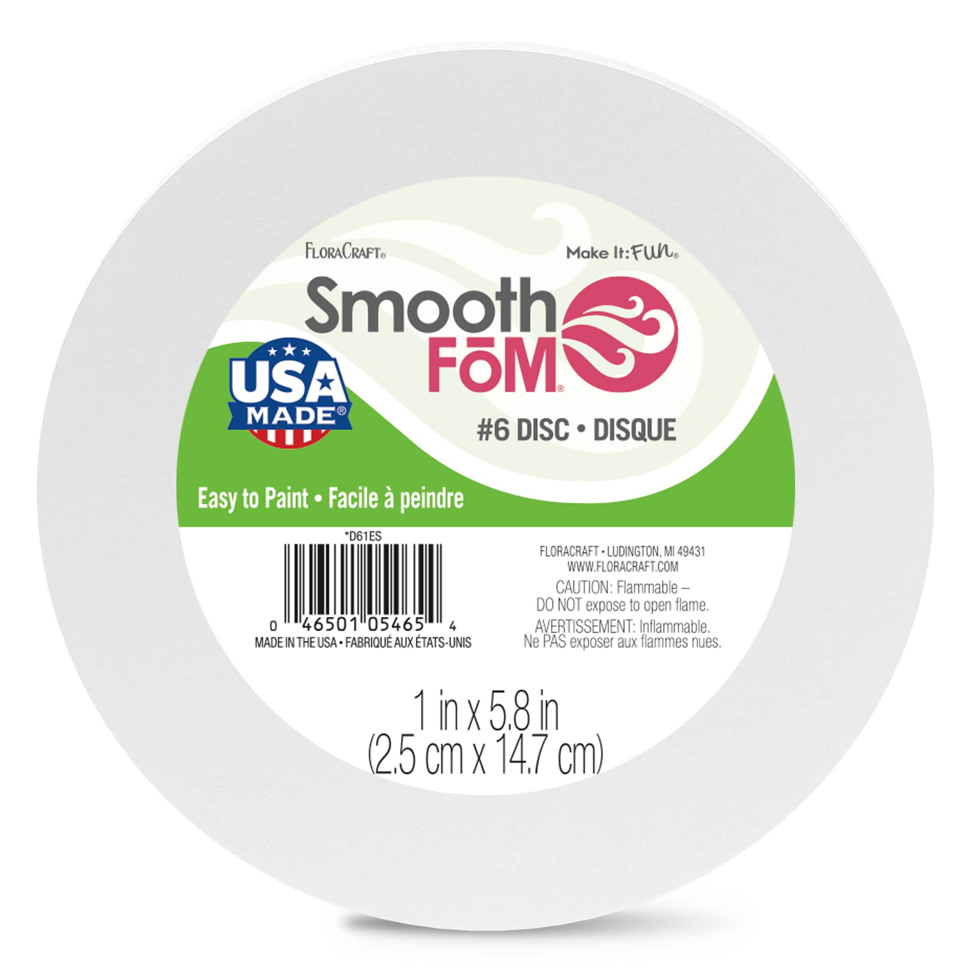 24 Pack: FloraCraft&#xAE; SmoothF&#x14D;M&#xAE; White Foam Disc
