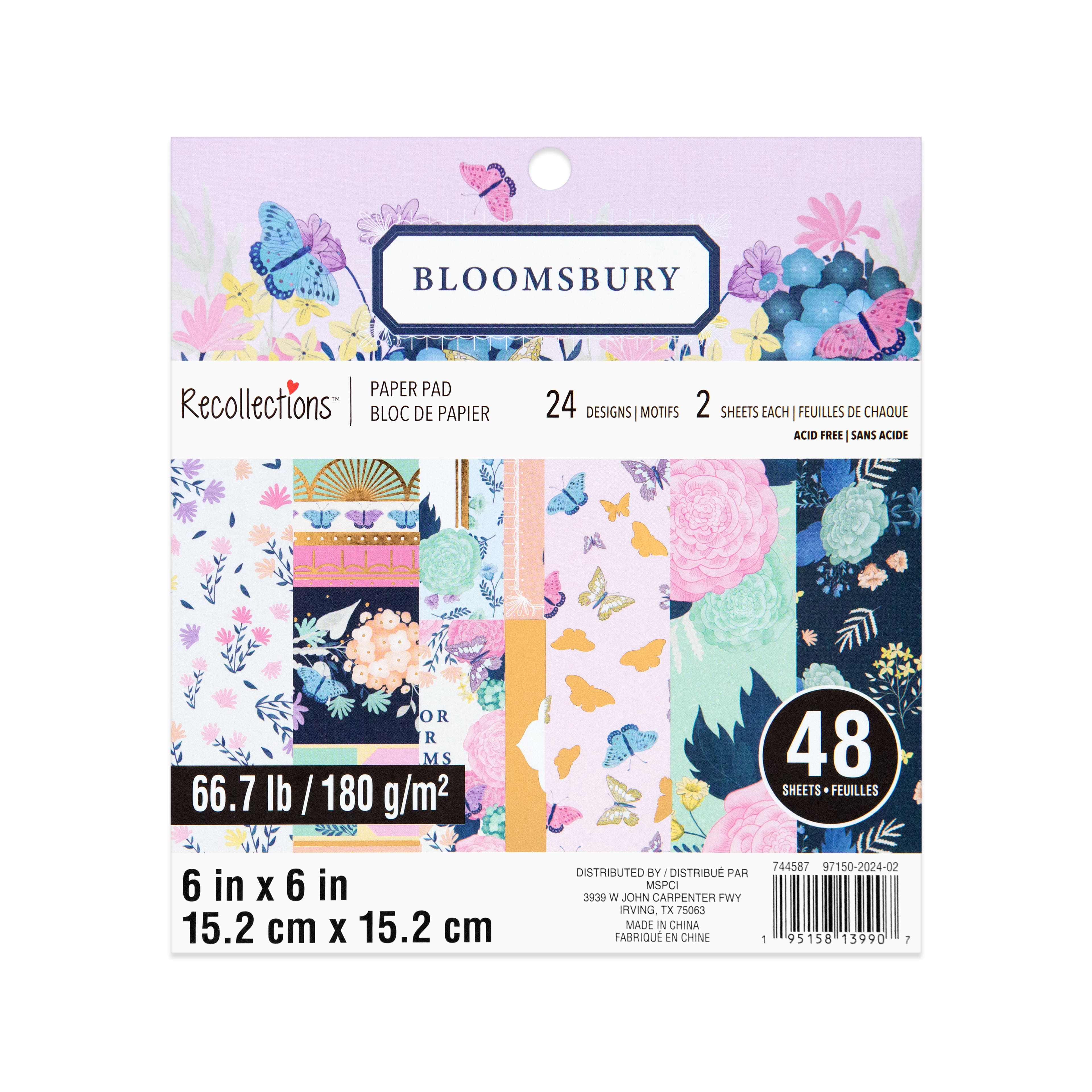 6&#x22; x 6&#x22; Bloomsbury Paper Pad by Recollections&#x2122;, 48 Sheets