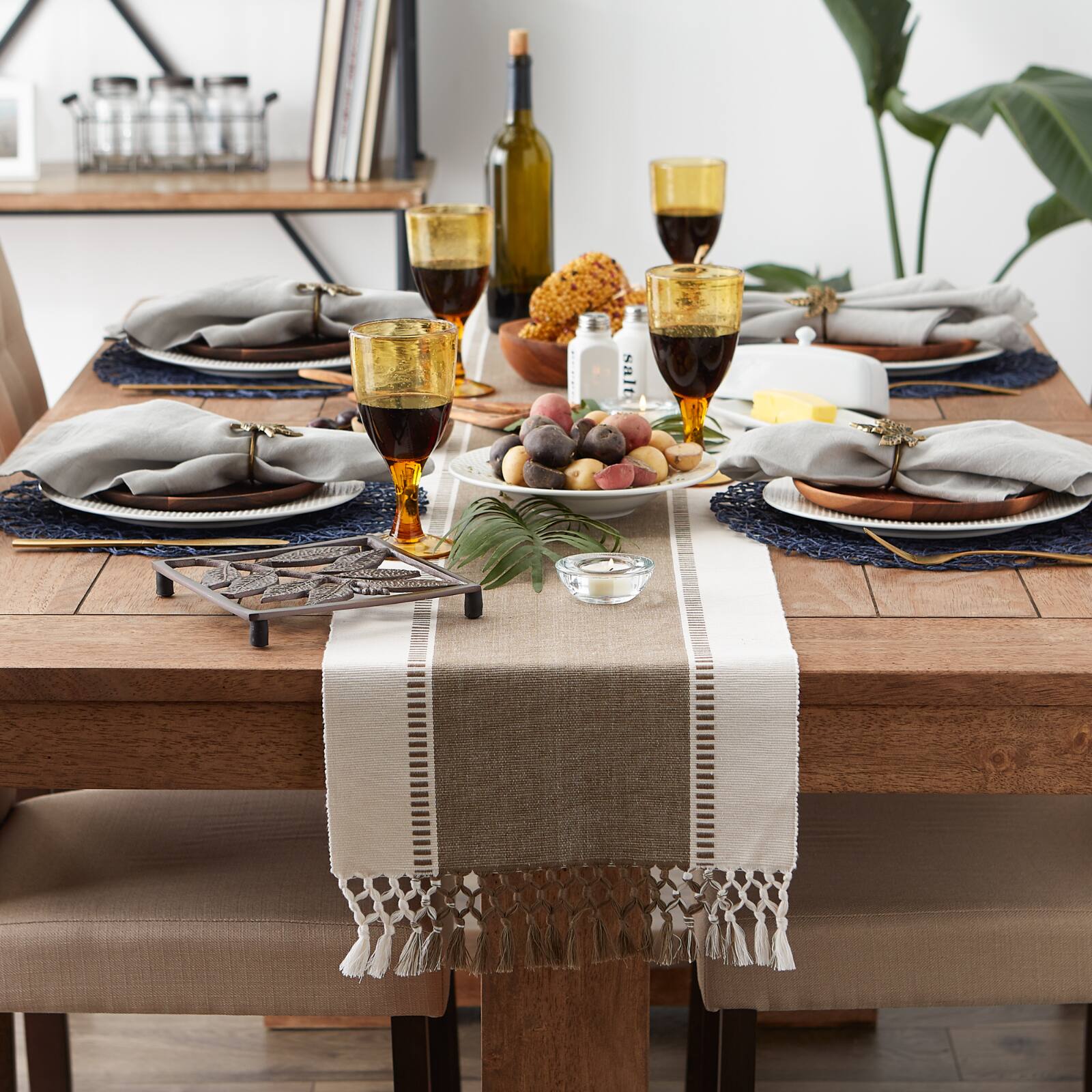 DII&#xAE; 108&#x22; Dobby Stripe Table Runner