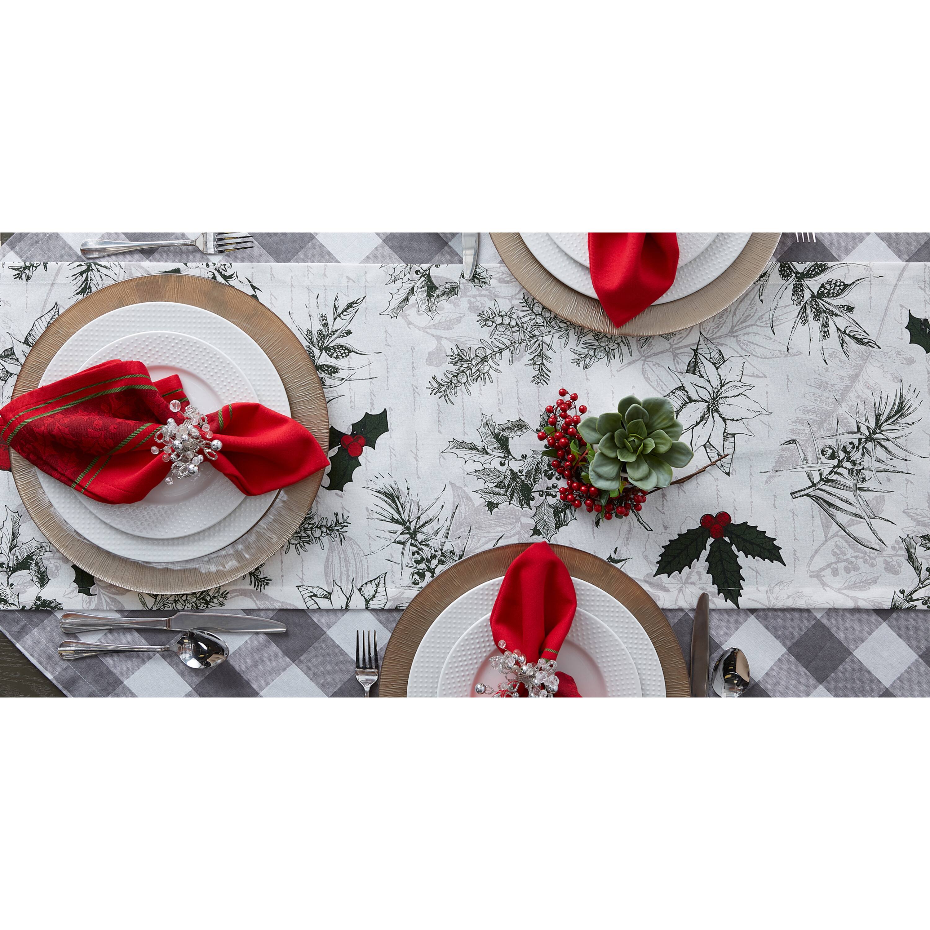 DII® 72'' Holiday Botanical Printed Table Runner