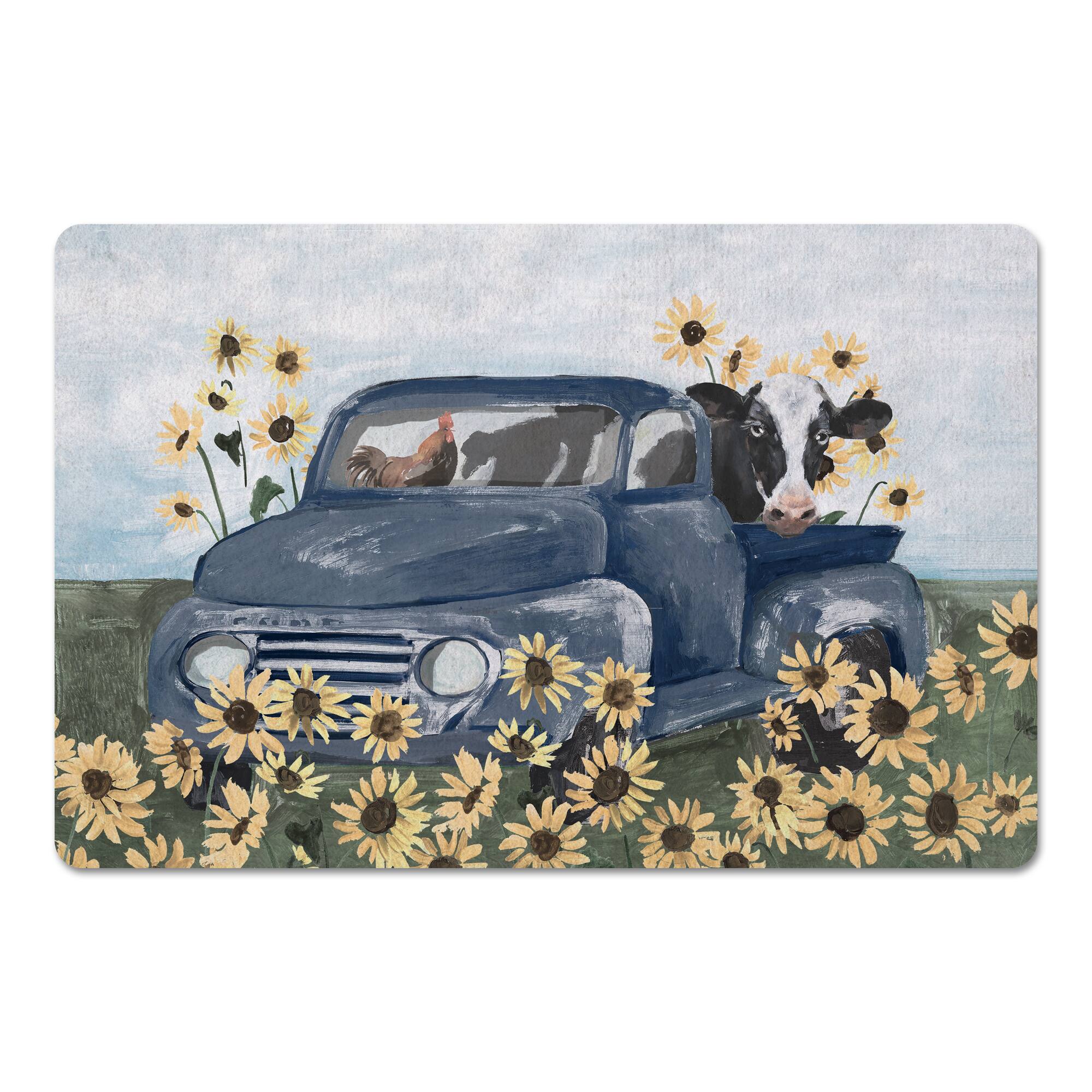 18" x 27" Farmhouse Animals in Truck Floor Mat