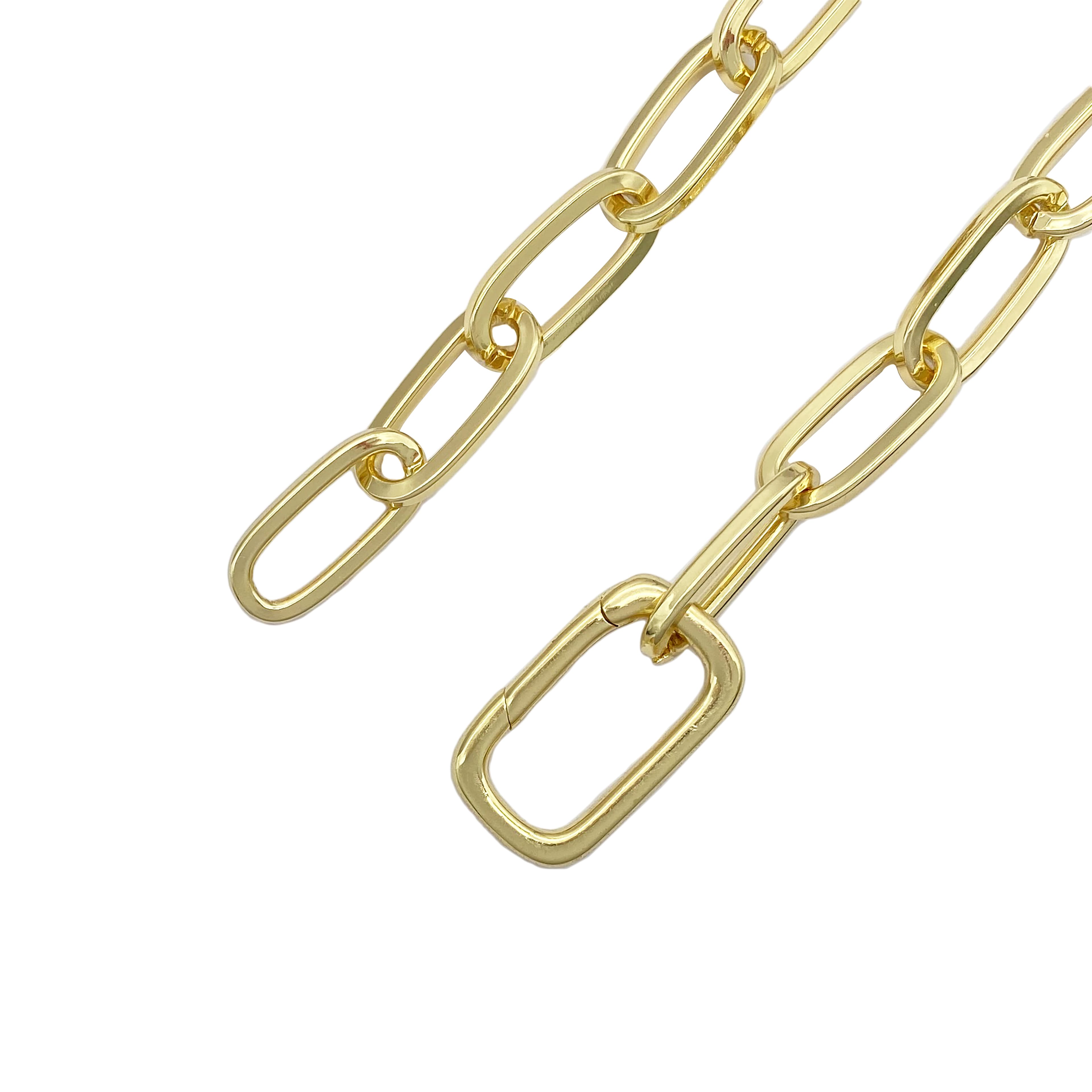6 Pack: 14K Gold Plated Paperclip Bracelet by Bead Landing™