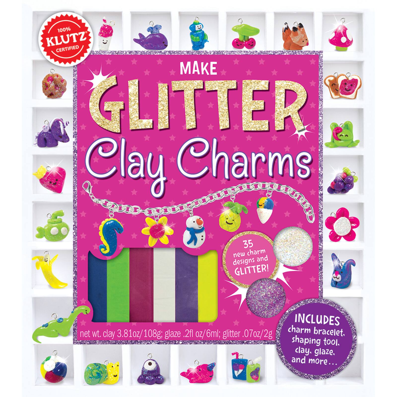 Klutz® Glitter Clay Charms Kit Michaels