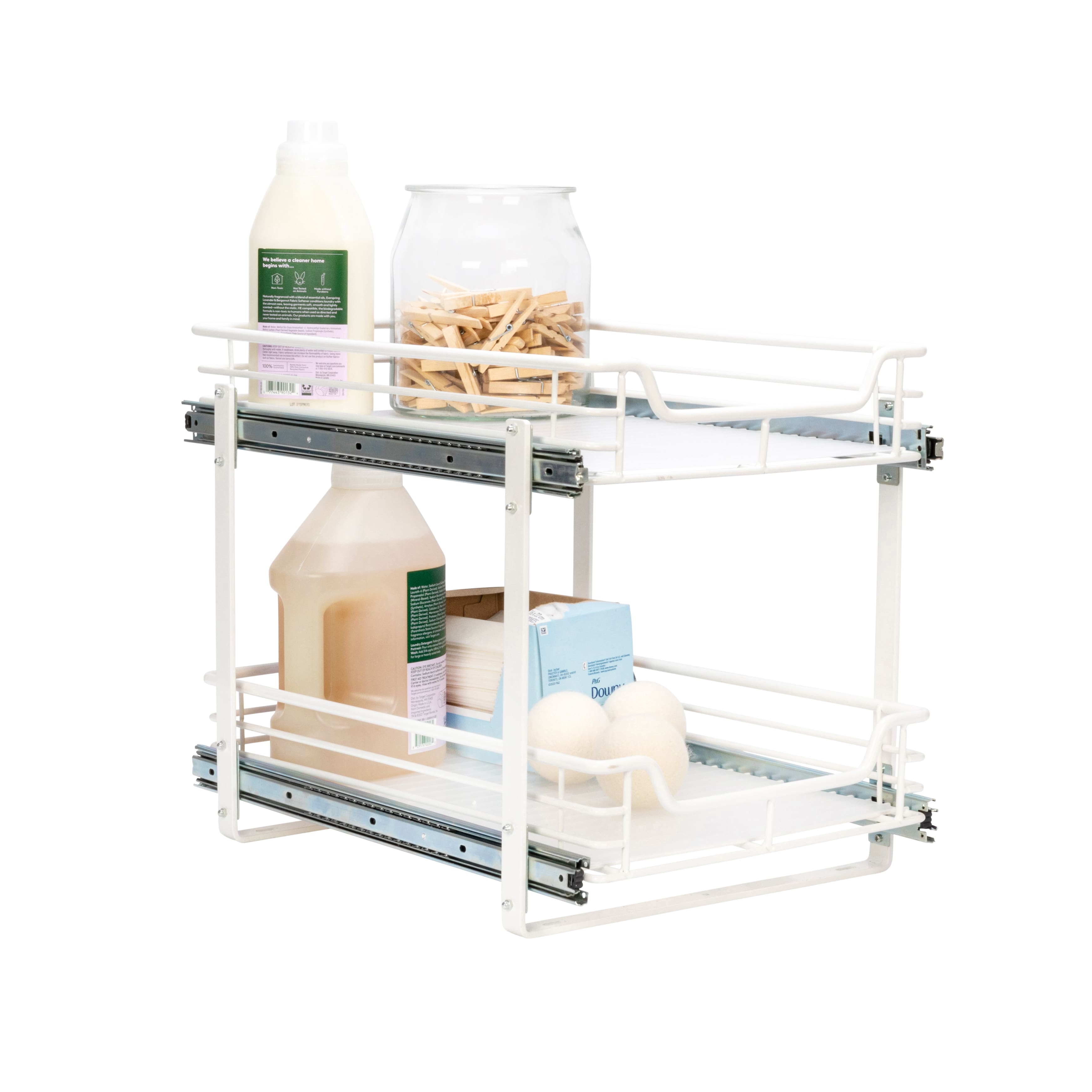 Household Essentials Glidez 11.5 2-Tier Dual Sliding Cabinet