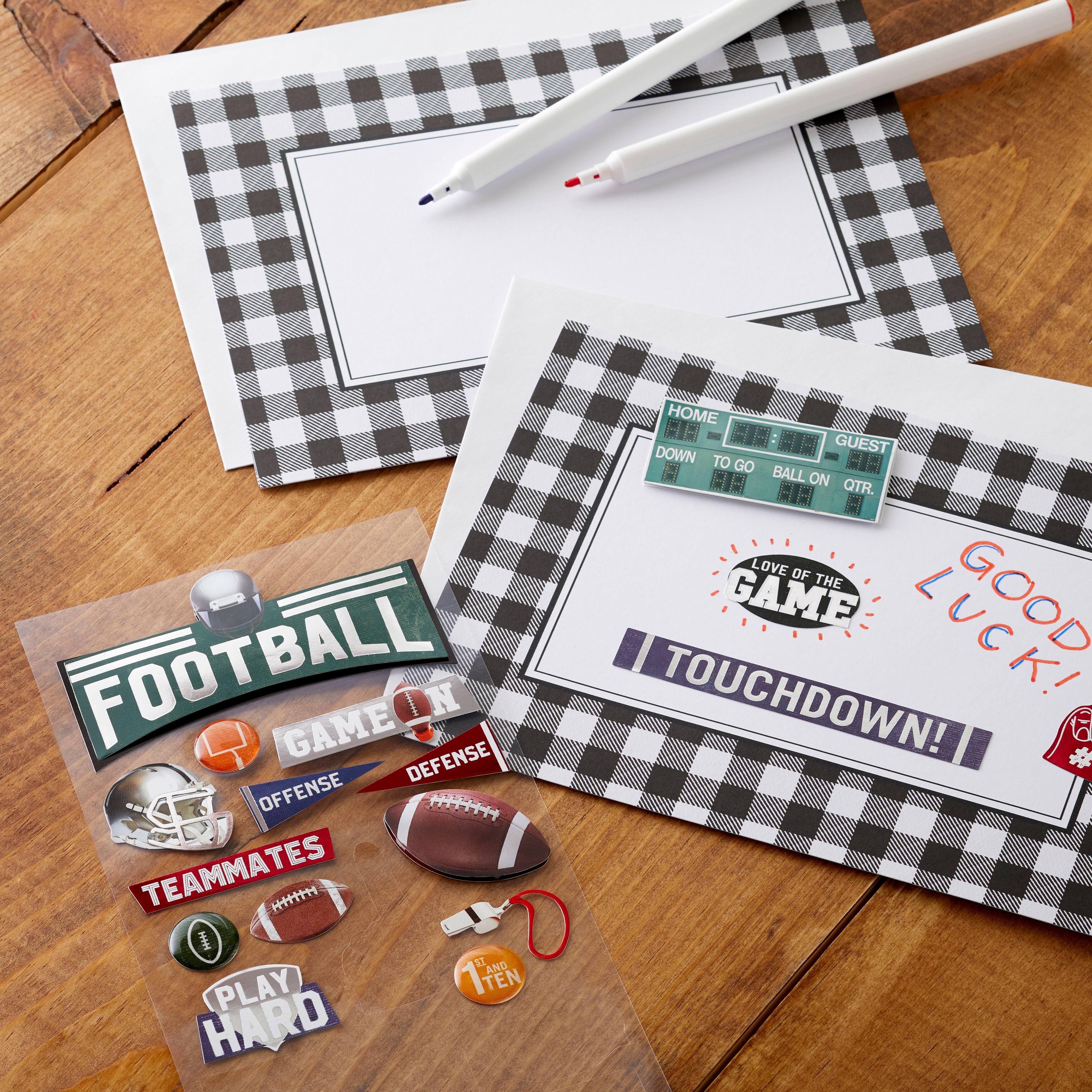 12 Pack: Football Icons Dimensional Stickers by Recollections™