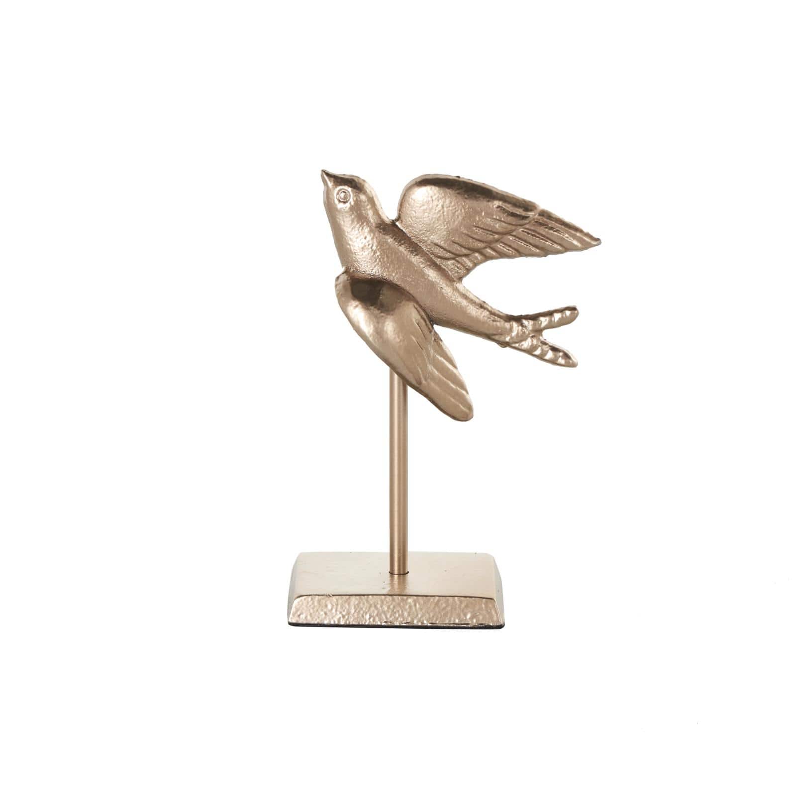 Gold Metal Bird Metallic Sculpture Set