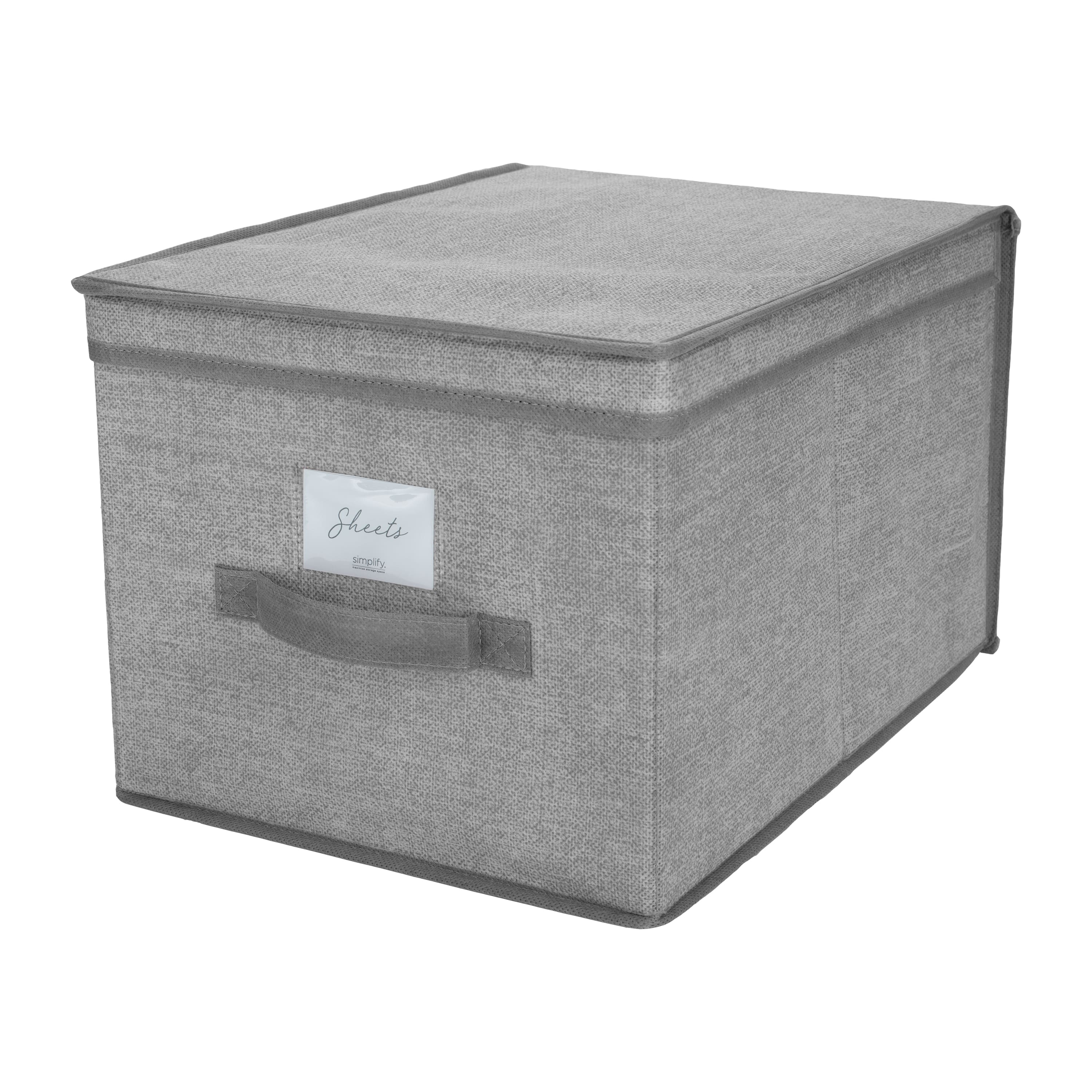 Simplify 12&#x22; Heather Gray Storage Box