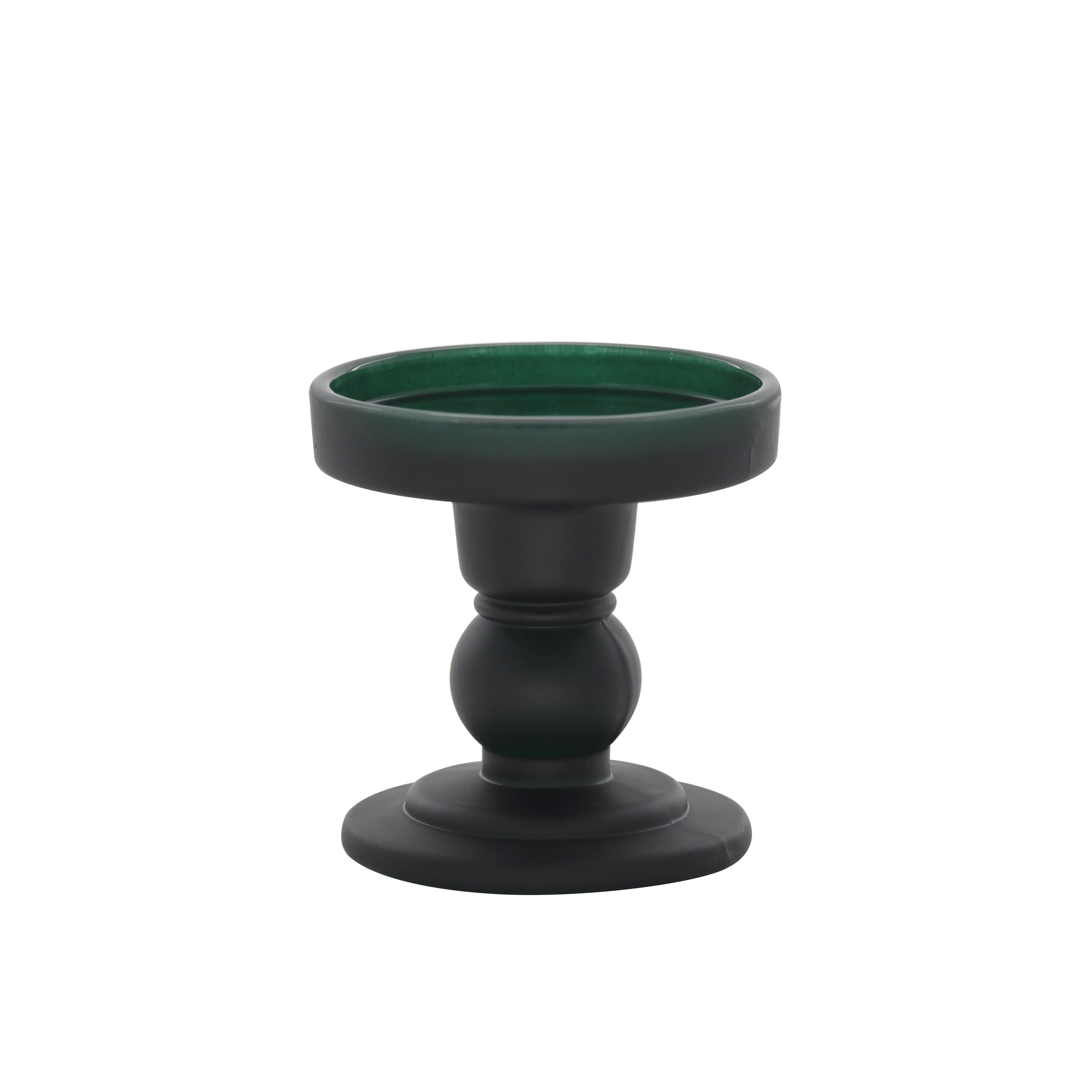 Small Green Glass Candle Holder by Ashland&#xAE;