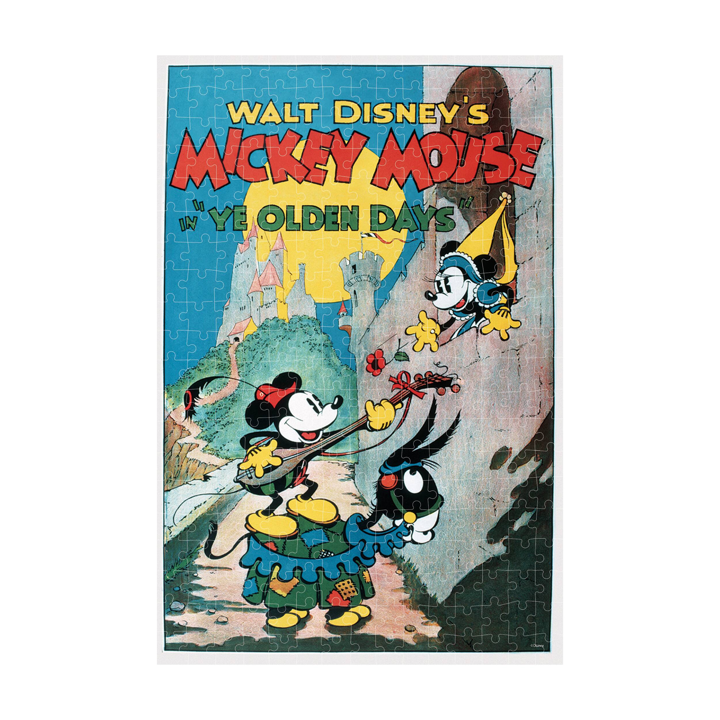 Walt Disney&#x27;s Mickey Mouse Classic in &#x22;Ye Olden Days&#x22; 3D Lenticular Jigsaw Puzzle in a Collectible Tin Book: 300 Pcs