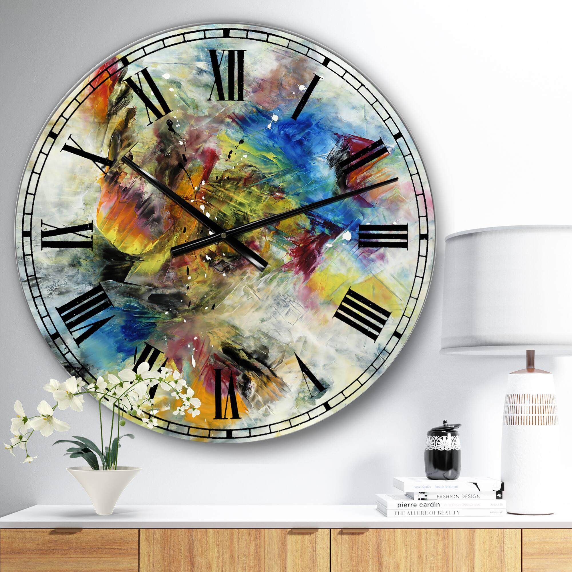 Designart 'Follow Your Dreams Large Modern Wall Clock