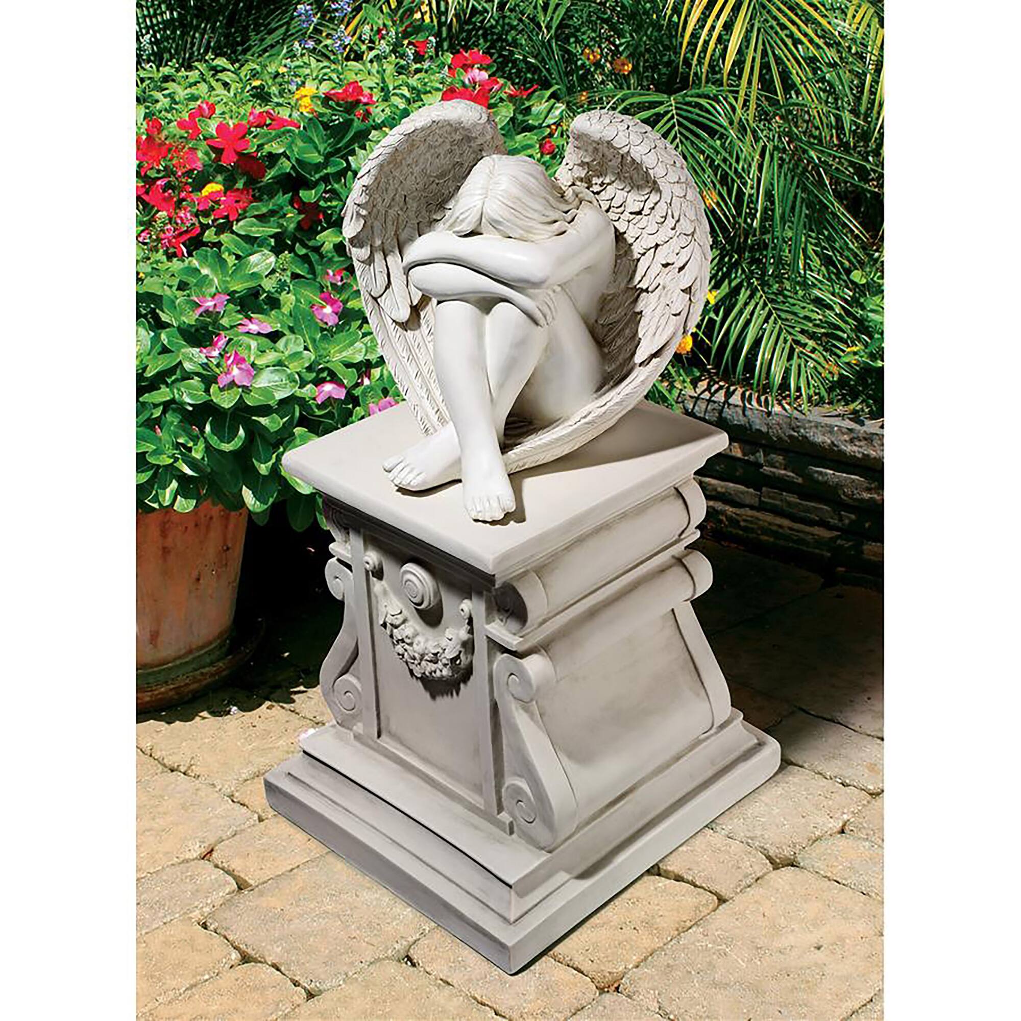 Design Toscano 14&#x22; Gray Serene Angel Statue