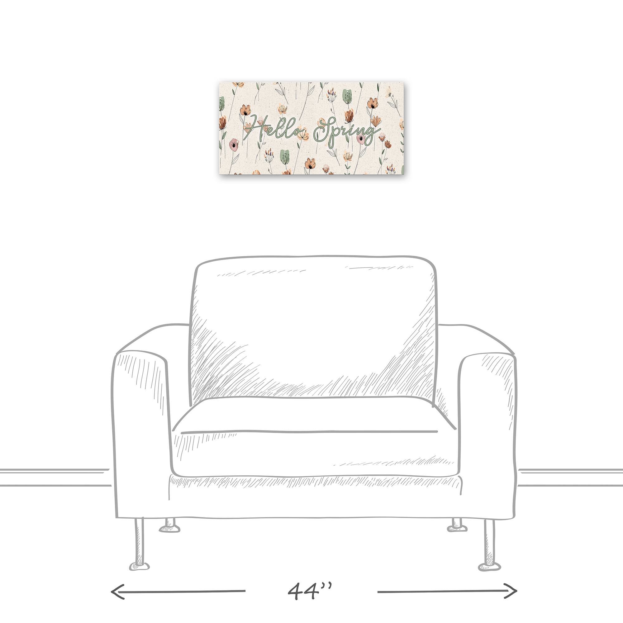 Earthy Botanical Doodles 10" x 20" Canvas Wall Art