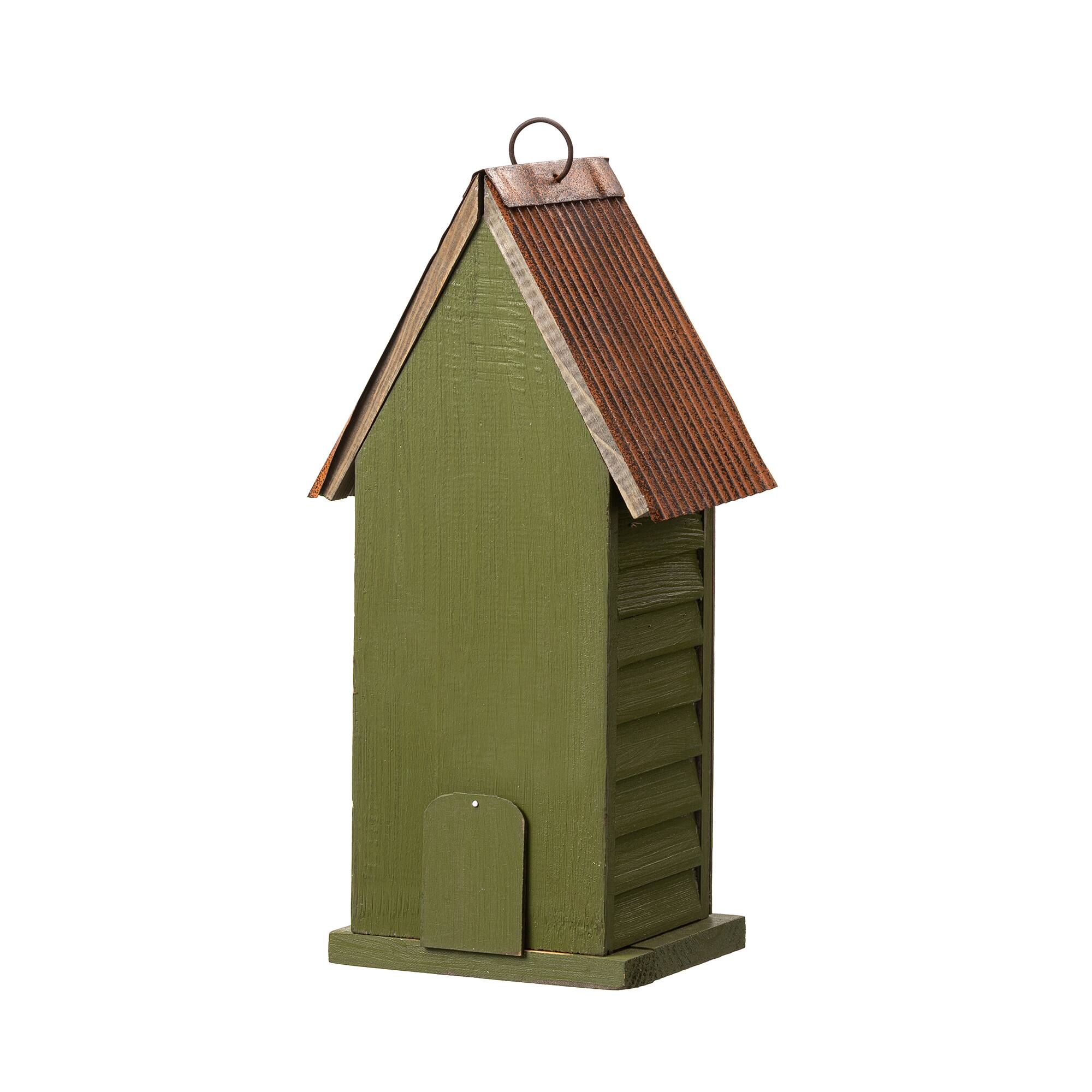 Glitzhome&#xAE; 14.75&#x22; Distressed Wood HOME Birdhouse