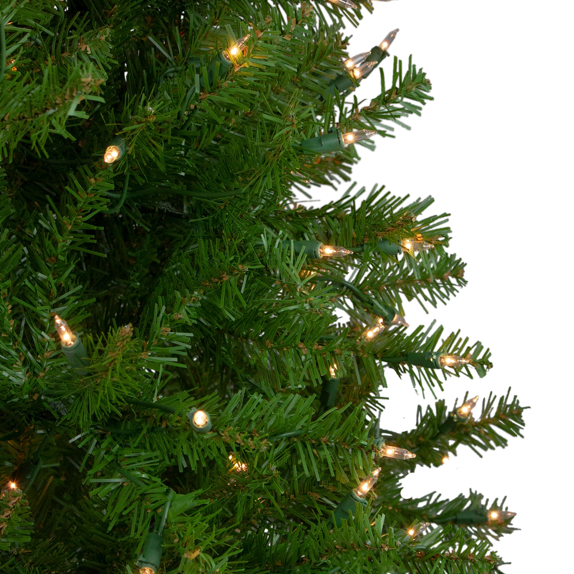 4' Pre-Lit Northern Pine Full Artificial Christmas Tree - Clear Lights