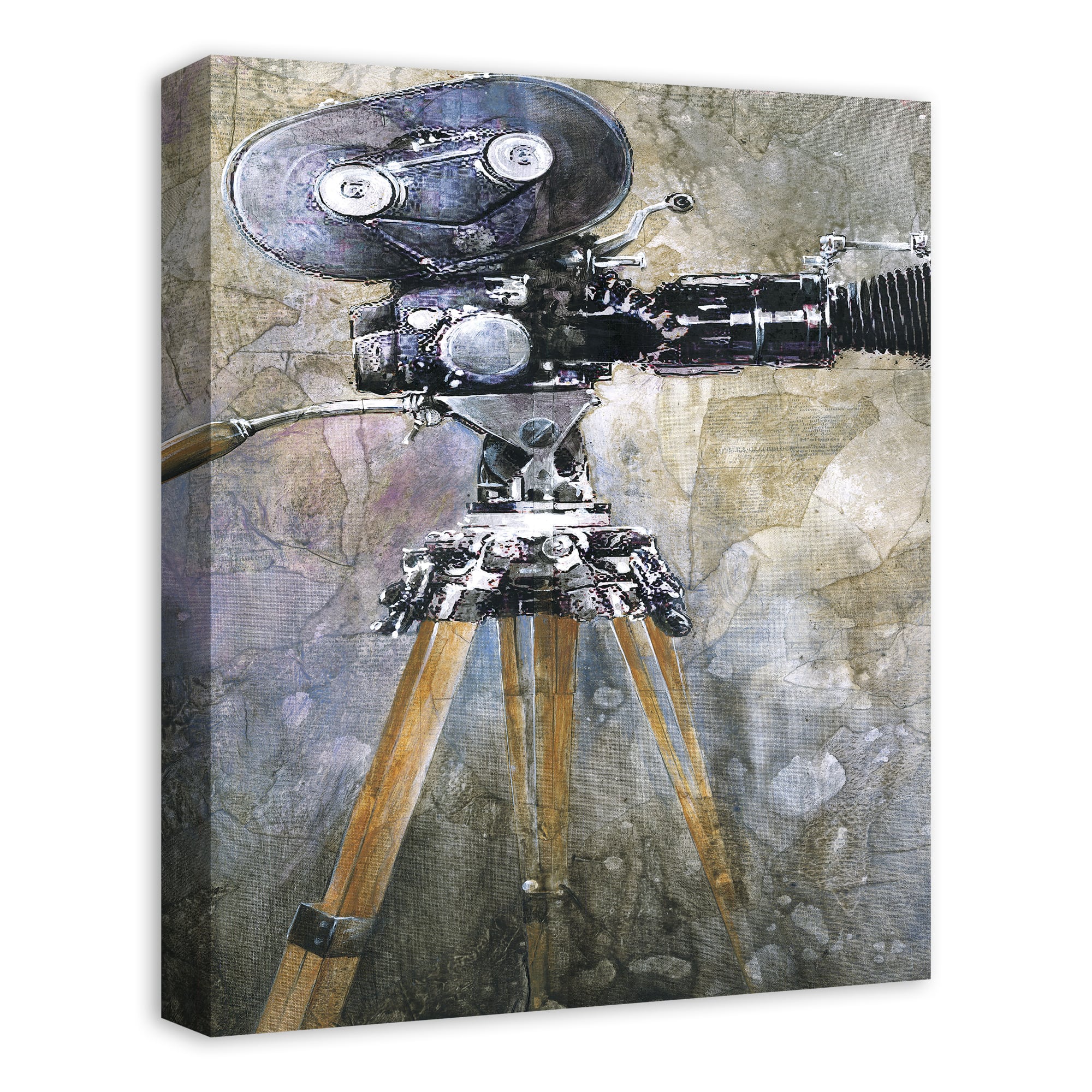 Camera Painting 16" x 20" Canvas Wall Art