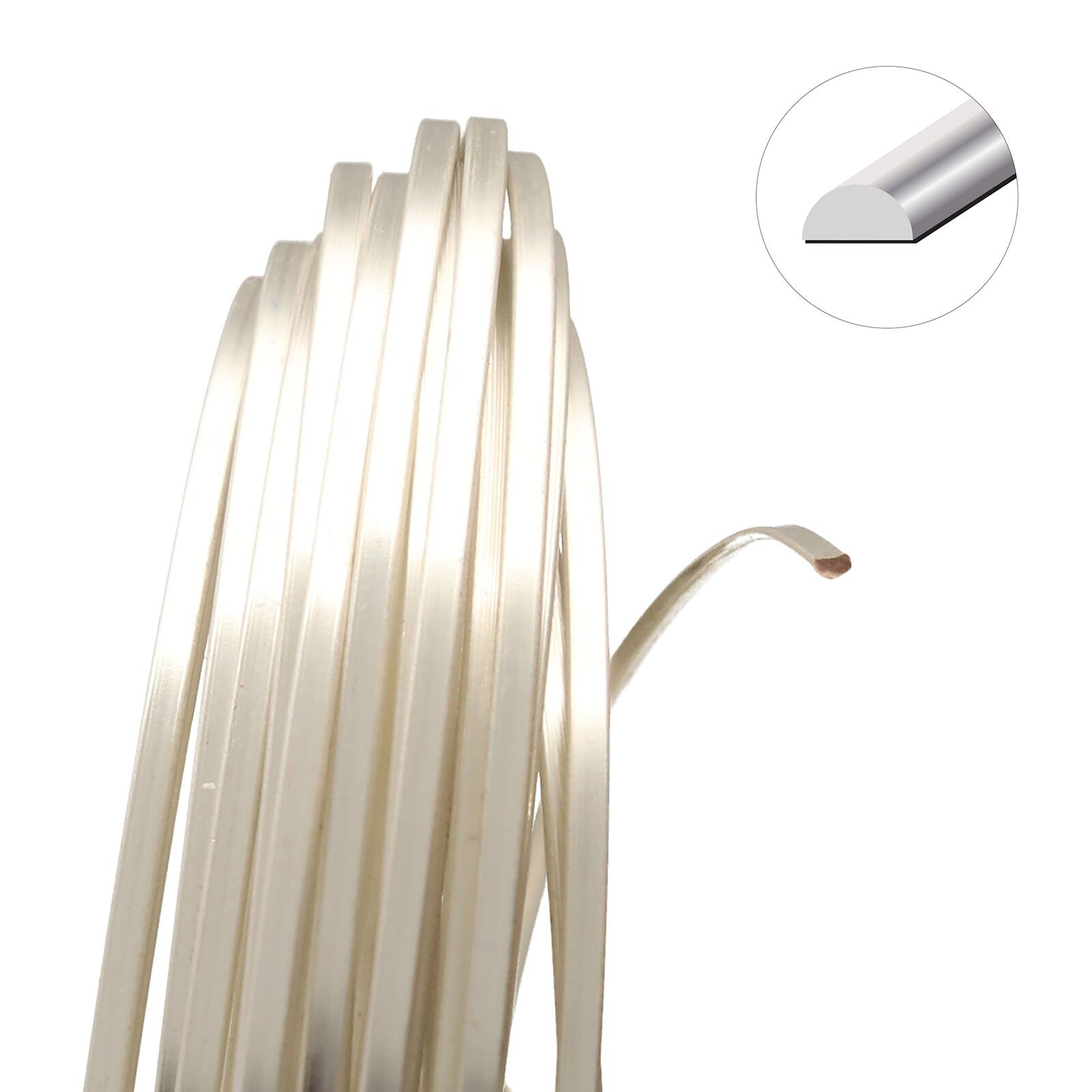 The Beadsmith&#xAE; Wire Elements&#x2122; 21 Gauge Tarnish Resistant Half Round Soft Temper Wire, 4yd.
