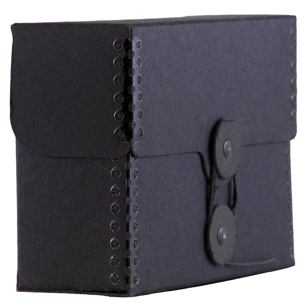 JAM Paper Black Kraft Button & String Tie Closure Portfolio, 4.25" x 6.25"